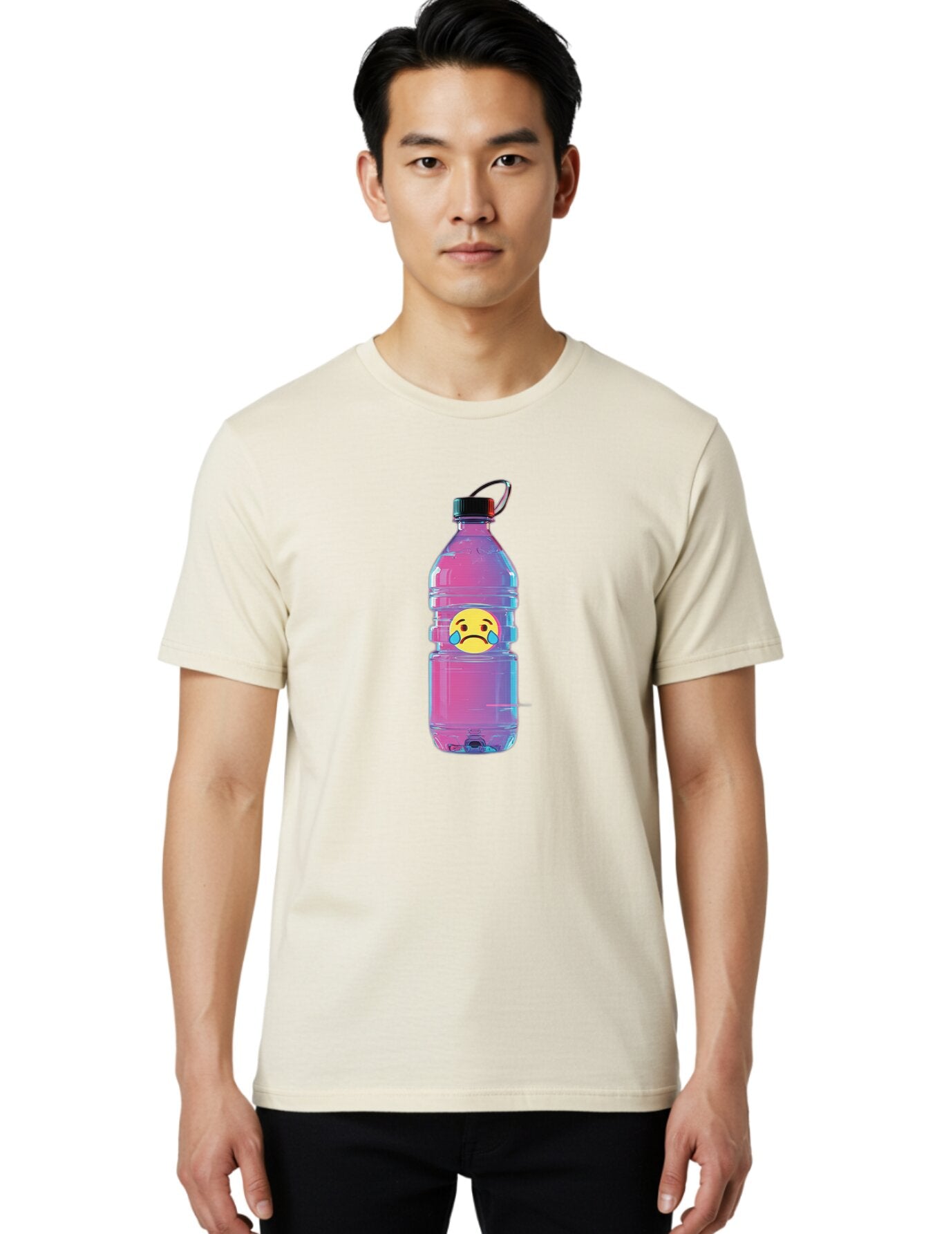 Crying-Face-Water-Bottle Men'S Graphic Tee, 100% Cotton, Comfortable Casual Summer Wear, Machine Washable, Vintage Camera, Old Camera, Antique Camera, Black Camera, Classic Photography, Photography Equipment, Nostalgic Device, Film Camera, Bap312 26