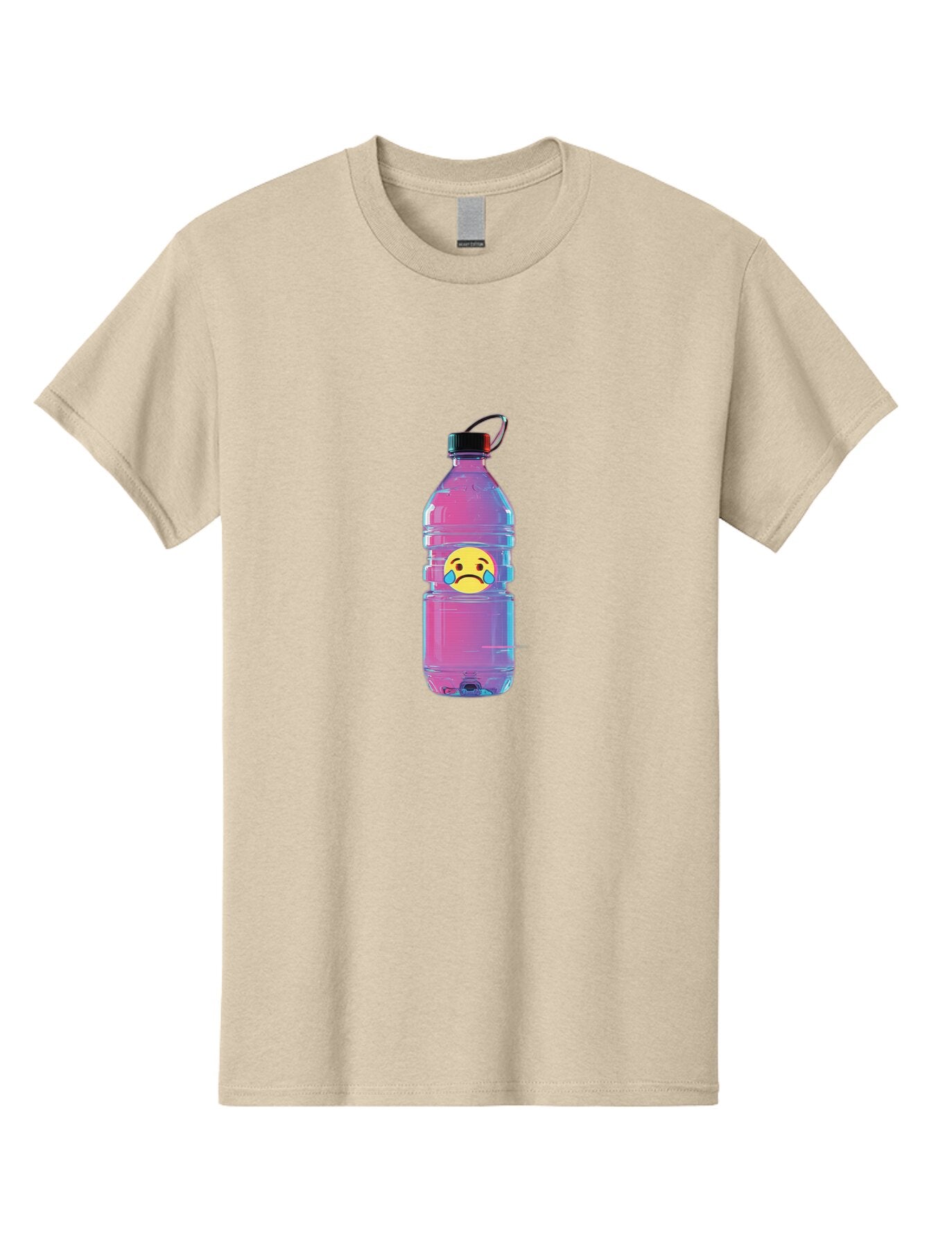 Crying-Face-Water-Bottle Men'S Graphic Tee, 100% Cotton, Comfortable Casual Summer Wear, Machine Washable, Vintage Camera, Old Camera, Antique Camera, Black Camera, Classic Photography, Photography Equipment, Nostalgic Device, Film Camera, Bap312 2