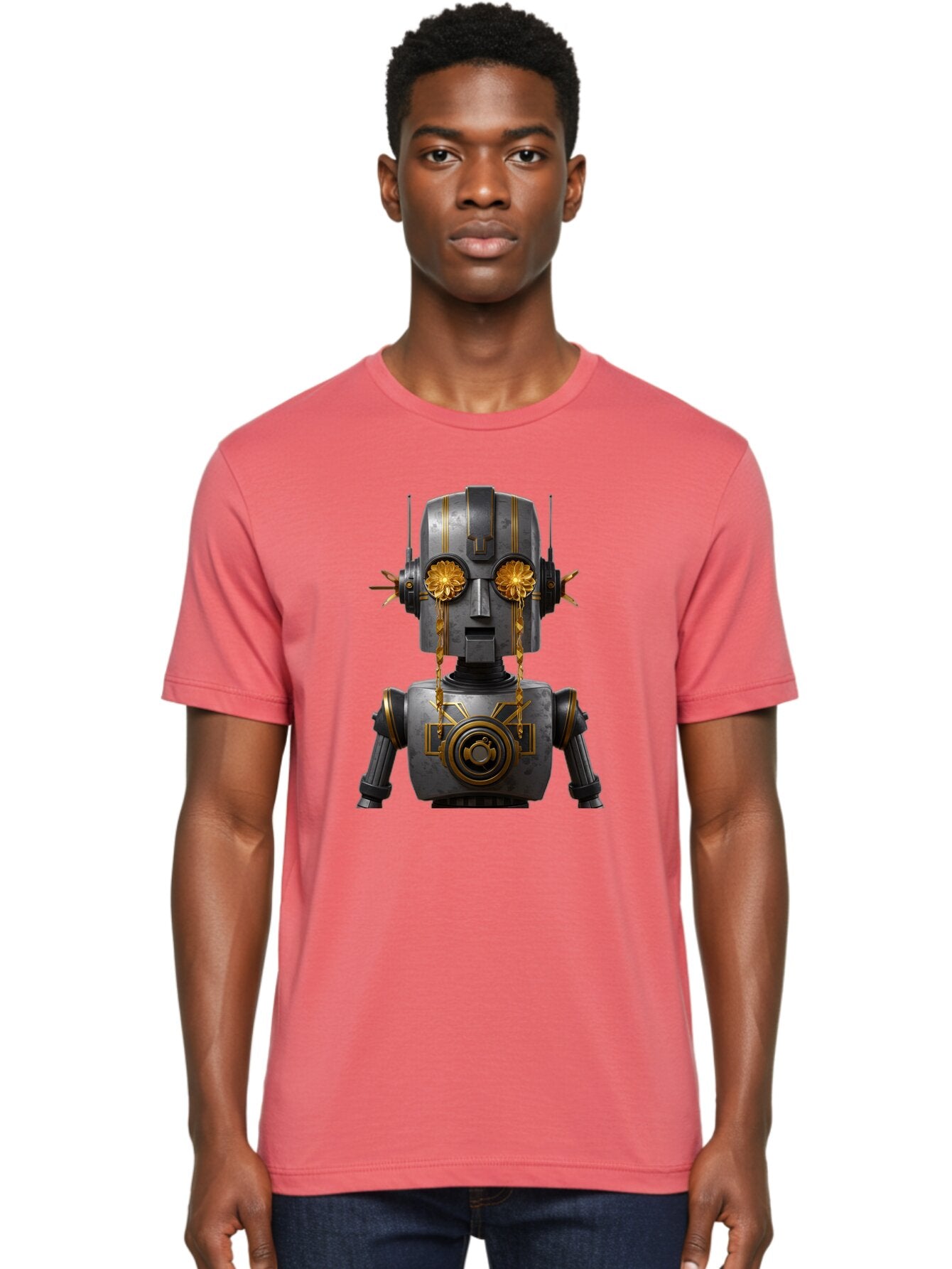 Crying-Robot-1 Men'S Graphic Tee, 100% Cotton, Comfortable Casual Summer Wear, Machine Washable, Vintage Camera, Old Camera, Antique Camera, Black Camera, Classic Photography, Photography Equipment, Nostalgic Device, Film Camera, Camera Art Bap314 20