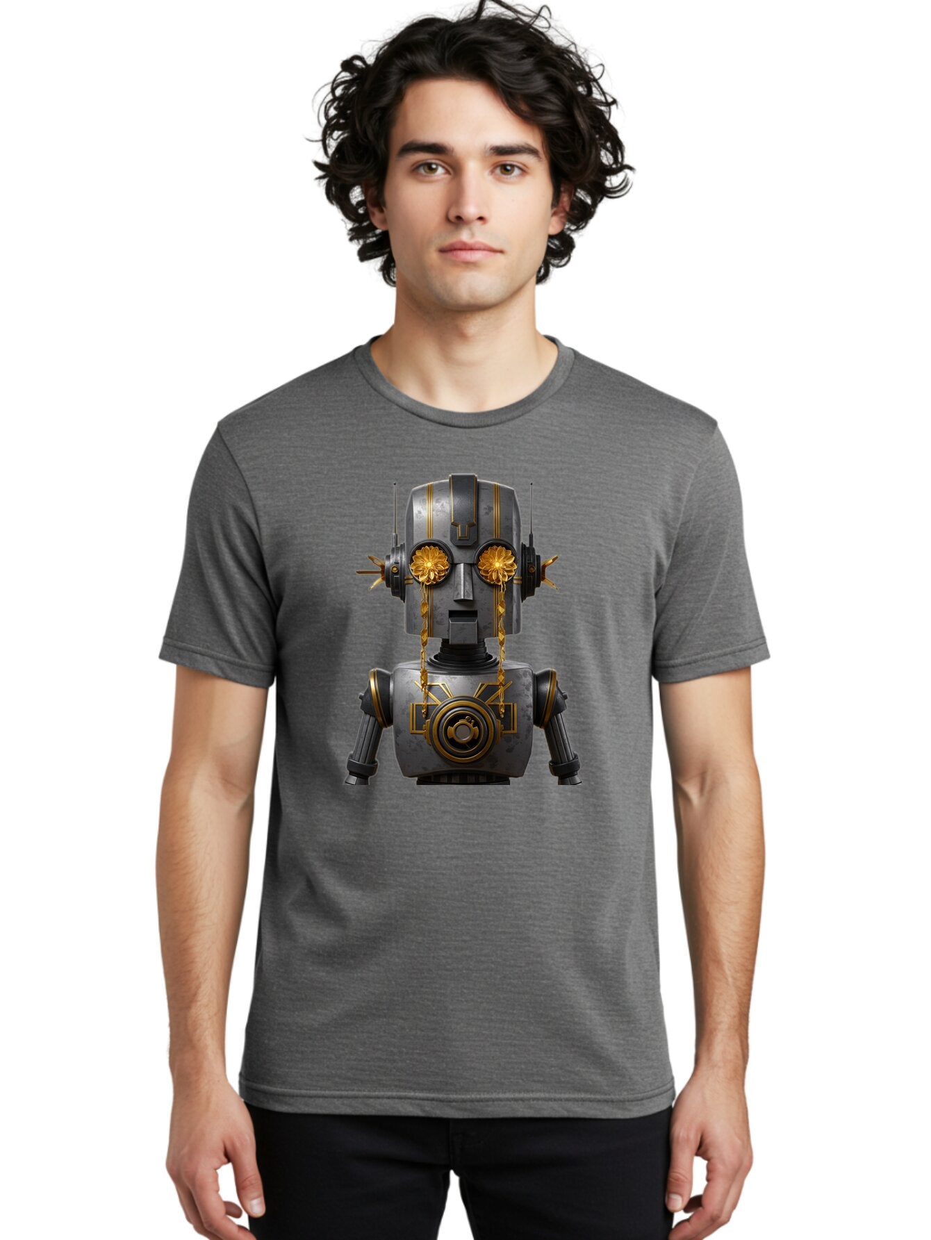 Crying-Robot-1 Men'S Graphic Tee, 100% Cotton, Comfortable Casual Summer Wear, Machine Washable, Vintage Camera, Old Camera, Antique Camera, Black Camera, Classic Photography, Photography Equipment, Nostalgic Device, Film Camera, Camera Art Bap314 24