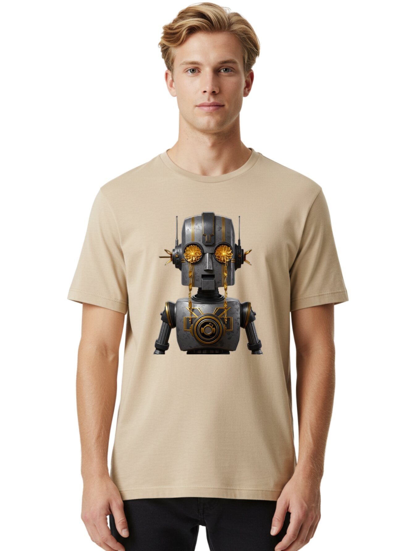 Crying-Robot-1 Men'S Graphic Tee, 100% Cotton, Comfortable Casual Summer Wear, Machine Washable, Vintage Camera, Old Camera, Antique Camera, Black Camera, Classic Photography, Photography Equipment, Nostalgic Device, Film Camera, Camera Art Bap314 30
