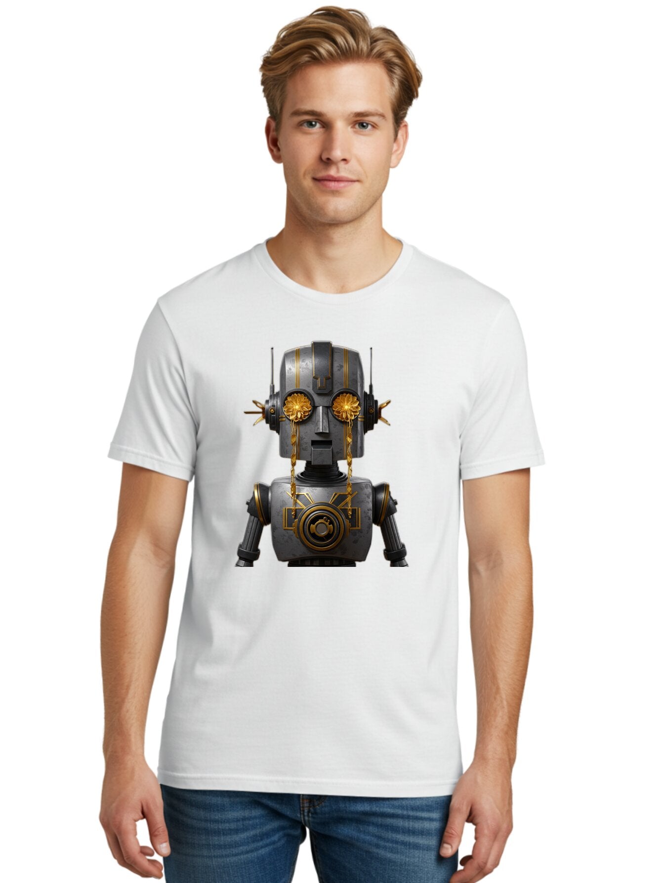 Crying-Robot-1 Men'S Graphic Tee, 100% Cotton, Comfortable Casual Summer Wear, Machine Washable, Vintage Camera, Old Camera, Antique Camera, Black Camera, Classic Photography, Photography Equipment, Nostalgic Device, Film Camera, Camera Art Bap314 23