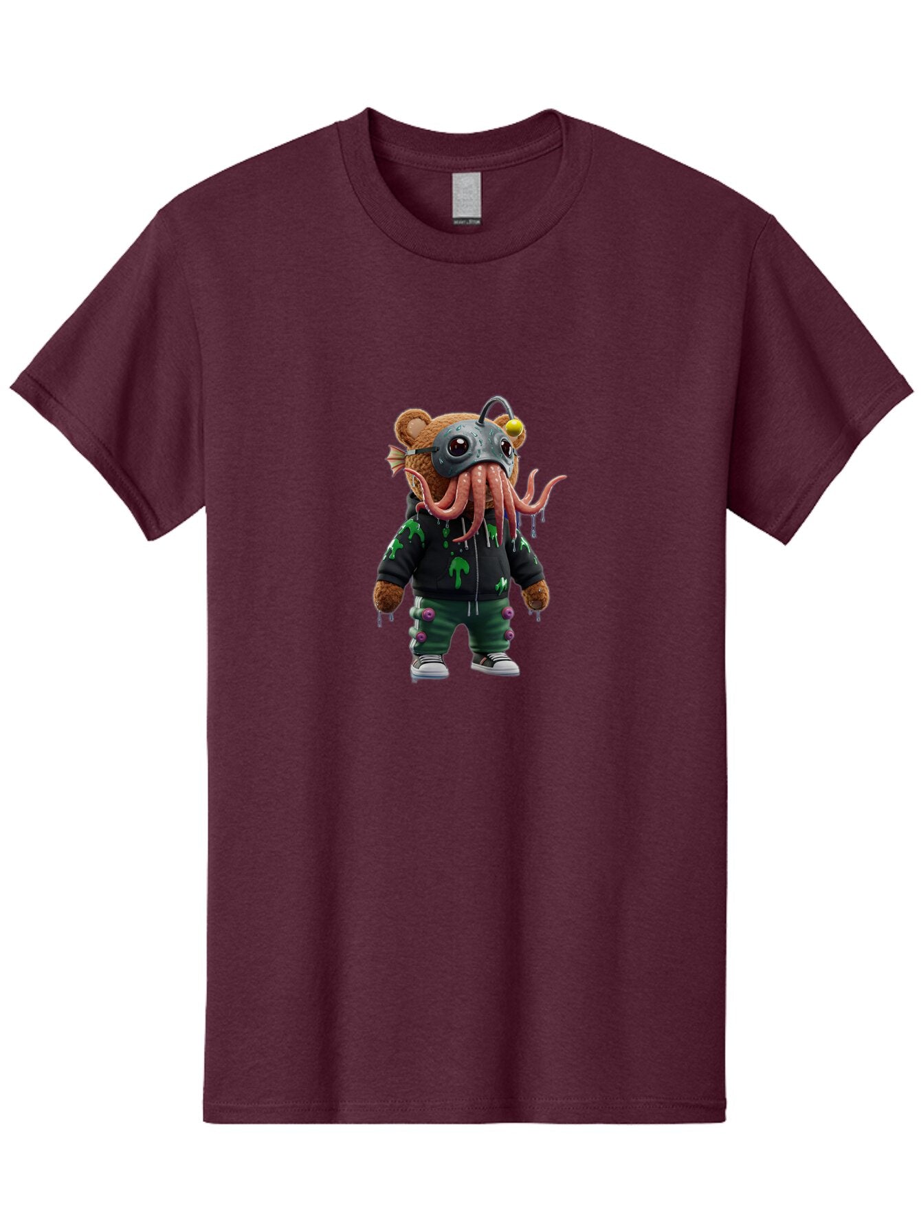 Cthulhu-Bear Men'S Graphic Tee, 100% Cotton, Comfortable Casual Summer Wear, Machine Washable, Vintage Camera, Old Camera, Antique Camera, Black Camera, Classic Photography, Photography Equipment, Nostalgic Device, Film Camera, Camera Art Bap321 4