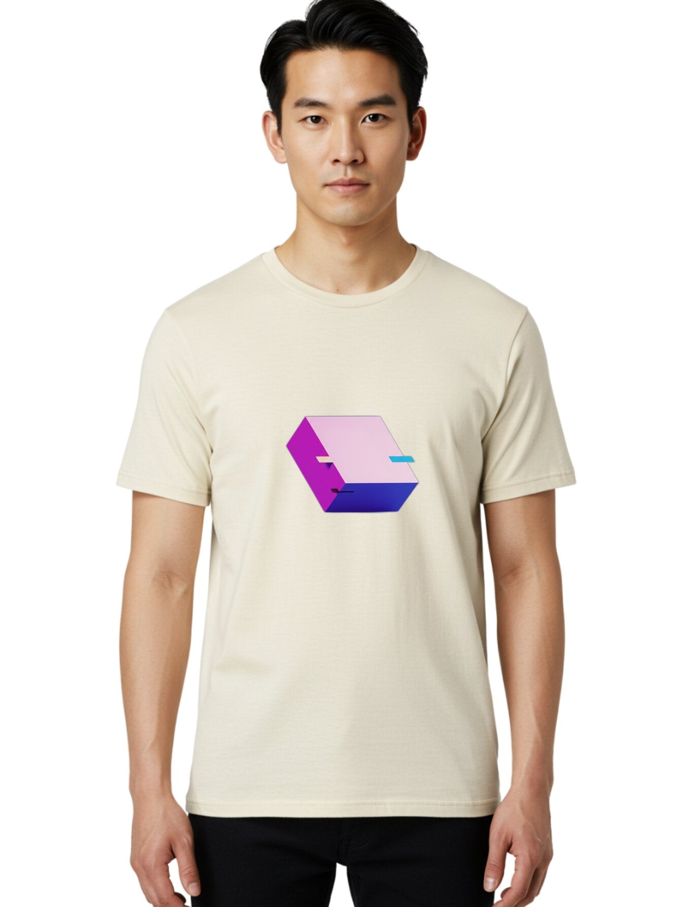 Cube Men'S Graphic Tee, 100% Cotton, Comfortable Casual Summer Wear, Machine Washable, Vintage Camera, Old Camera, Antique Camera, Black Camera, Classic Photography, Photography Equipment, Nostalgic Device, Film Camera, Camera Art Bap323 23