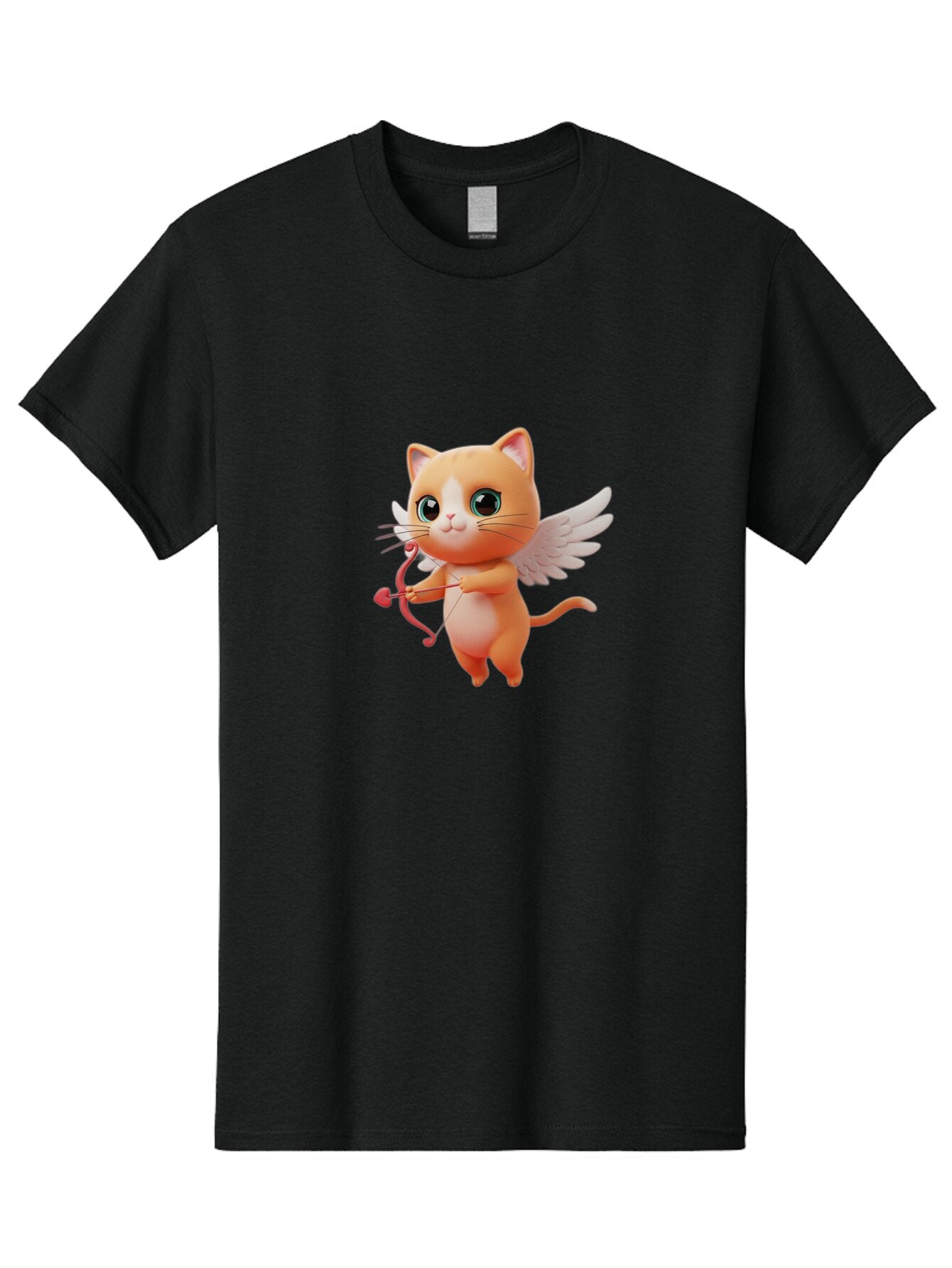 Cupid-Cat-1 Men'S Graphic Tee, 100% Cotton, Comfortable Casual Summer Wear, Machine Washable, Vintage Camera, Old Camera, Antique Camera, Black Camera, Classic Photography, Photography Equipment, Nostalgic Device, Film Camera, Camera Art Bap324 10