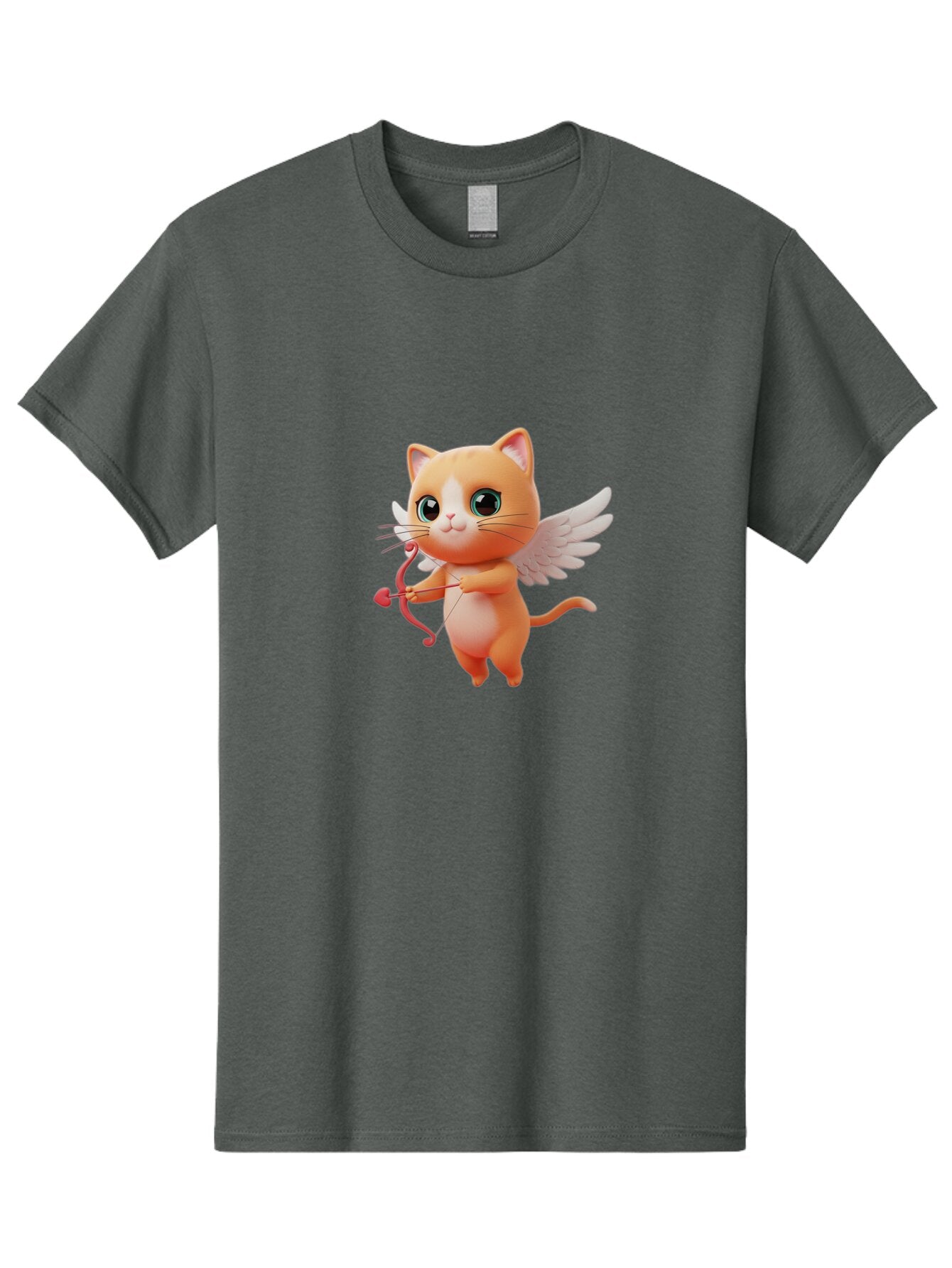 Cupid-Cat-1 Men'S Graphic Tee, 100% Cotton, Comfortable Casual Summer Wear, Machine Washable, Vintage Camera, Old Camera, Antique Camera, Black Camera, Classic Photography, Photography Equipment, Nostalgic Device, Film Camera, Camera Art Bap324 14