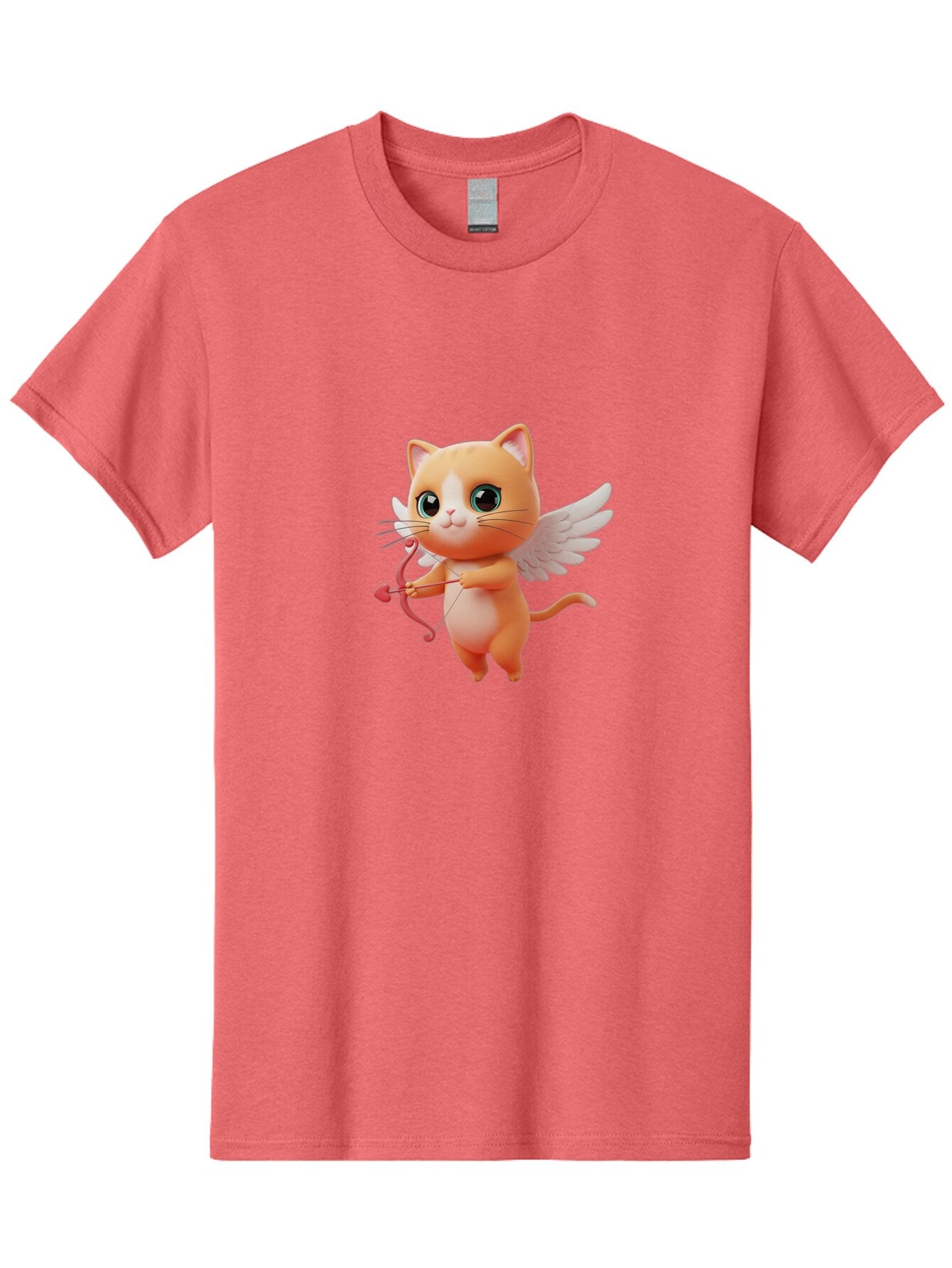 Cupid-Cat-1 Men'S Graphic Tee, 100% Cotton, Comfortable Casual Summer Wear, Machine Washable, Vintage Camera, Old Camera, Antique Camera, Black Camera, Classic Photography, Photography Equipment, Nostalgic Device, Film Camera, Camera Art Bap324 4