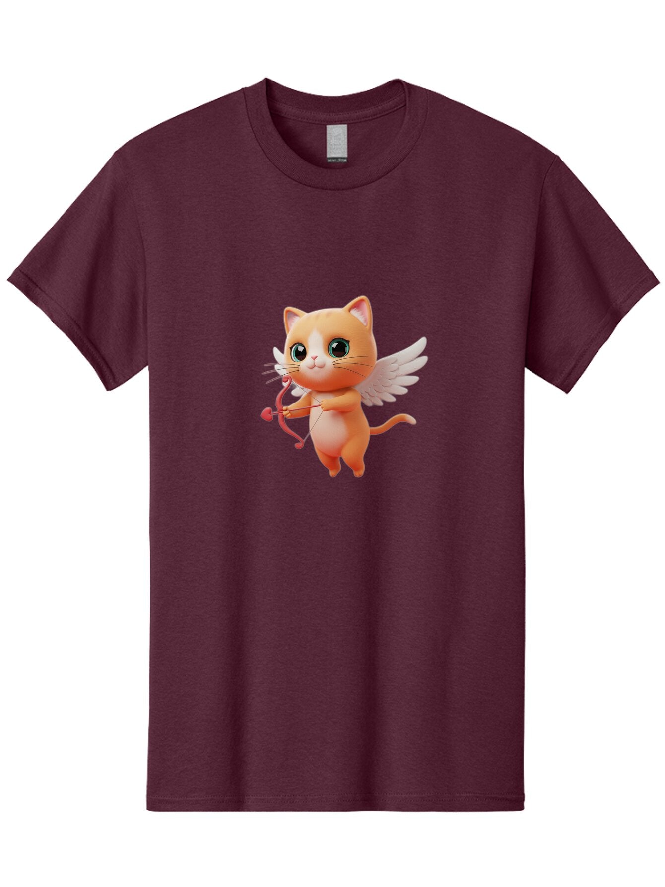 Cupid-Cat-1 Men'S Graphic Tee, 100% Cotton, Comfortable Casual Summer Wear, Machine Washable, Vintage Camera, Old Camera, Antique Camera, Black Camera, Classic Photography, Photography Equipment, Nostalgic Device, Film Camera, Camera Art Bap324 5