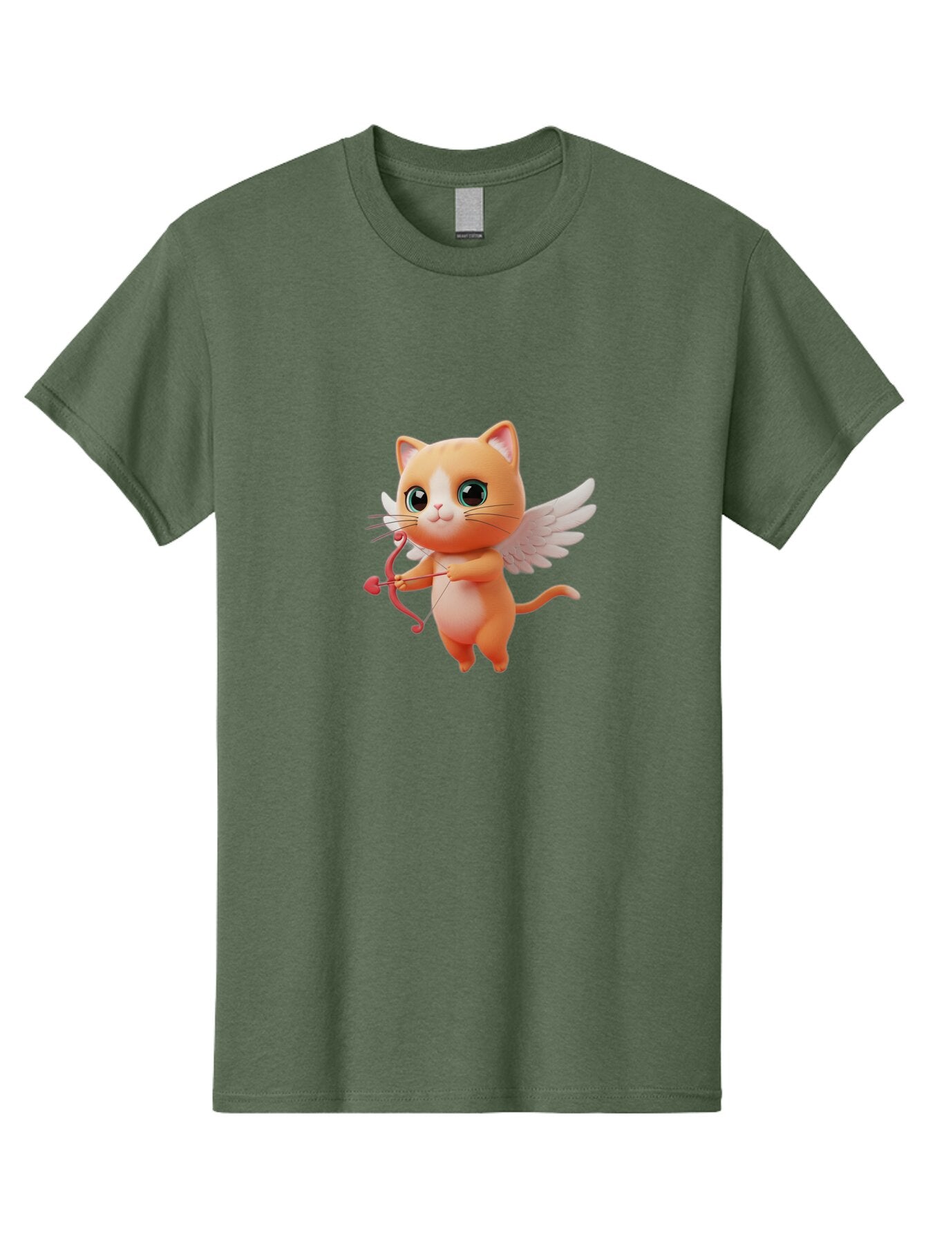 Cupid-Cat-1 Men'S Graphic Tee, 100% Cotton, Comfortable Casual Summer Wear, Machine Washable, Vintage Camera, Old Camera, Antique Camera, Black Camera, Classic Photography, Photography Equipment, Nostalgic Device, Film Camera, Camera Art Bap324 11