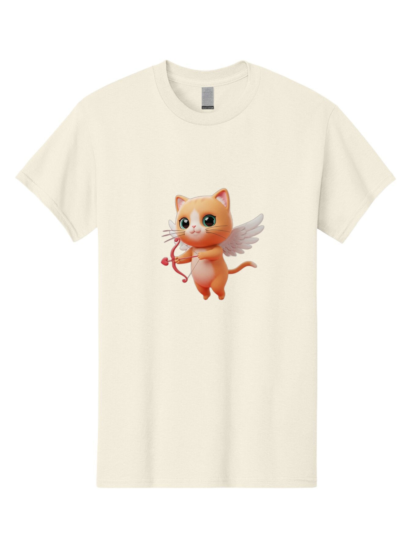 Cupid-Cat-1 Men'S Graphic Tee, 100% Cotton, Comfortable Casual Summer Wear, Machine Washable, Vintage Camera, Old Camera, Antique Camera, Black Camera, Classic Photography, Photography Equipment, Nostalgic Device, Film Camera, Camera Art Bap324 6