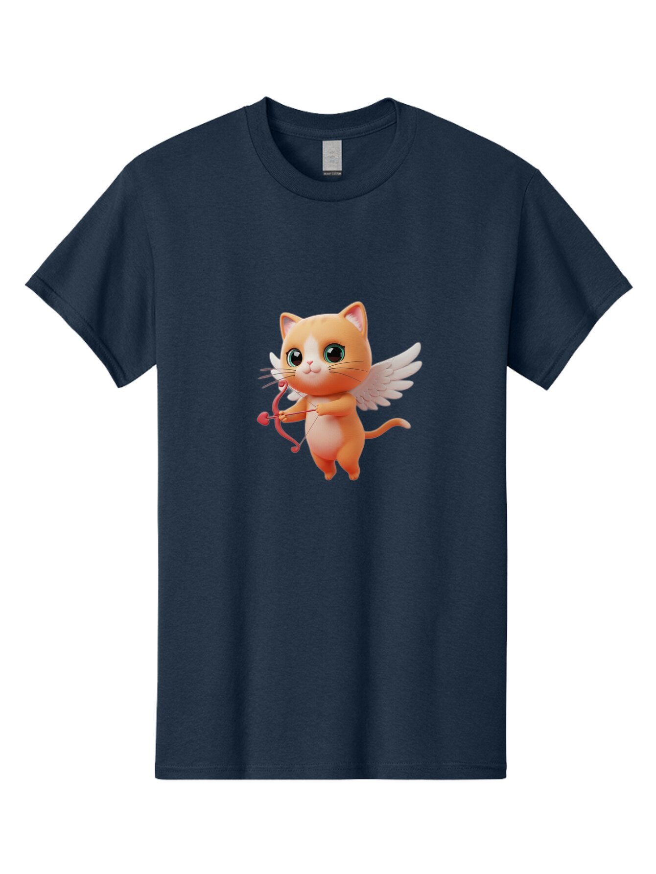 Cupid-Cat-1 Men'S Graphic Tee, 100% Cotton, Comfortable Casual Summer Wear, Machine Washable, Vintage Camera, Old Camera, Antique Camera, Black Camera, Classic Photography, Photography Equipment, Nostalgic Device, Film Camera, Camera Art Bap324 9
