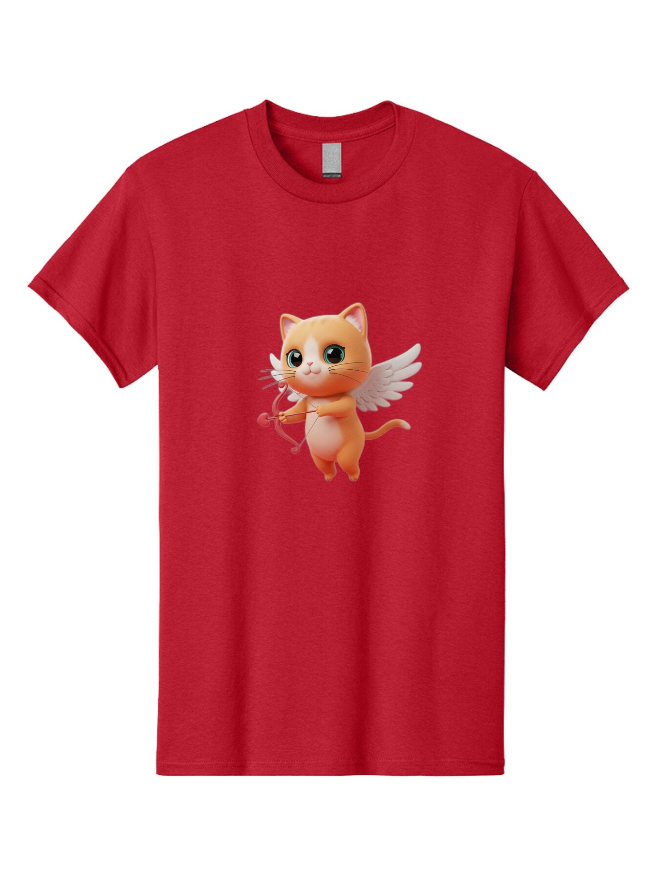 Cupid-Cat-1 Men'S Graphic Tee, 100% Cotton, Comfortable Casual Summer Wear, Machine Washable, Vintage Camera, Old Camera, Antique Camera, Black Camera, Classic Photography, Photography Equipment, Nostalgic Device, Film Camera, Camera Art Bap324 15