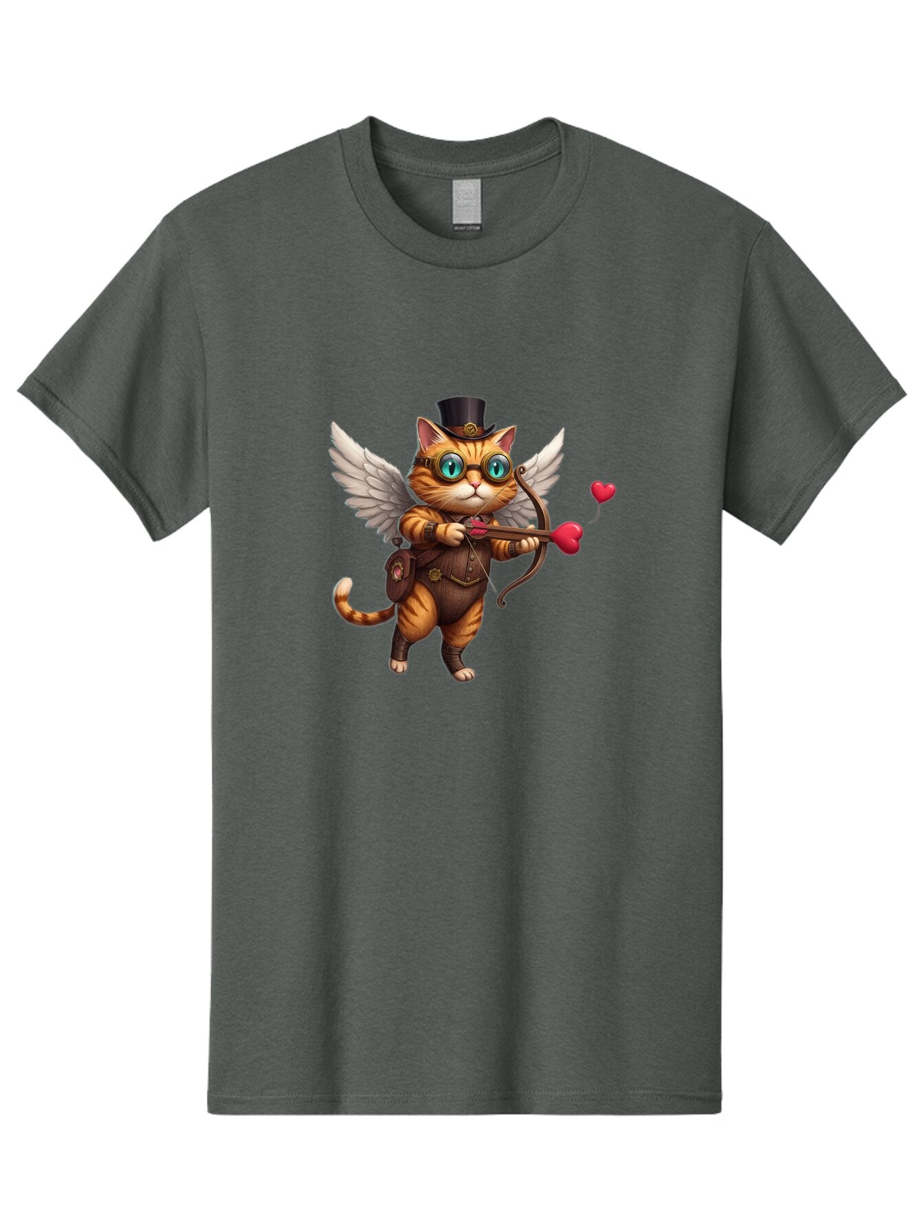 Cupid-Cat-2 Men'S Graphic Tee, 100% Cotton, Comfortable Casual Summer Wear, Machine Washable, Vintage Camera, Old Camera, Antique Camera, Black Camera, Classic Photography, Photography Equipment, Nostalgic Device, Film Camera, Camera Art Bap325 14