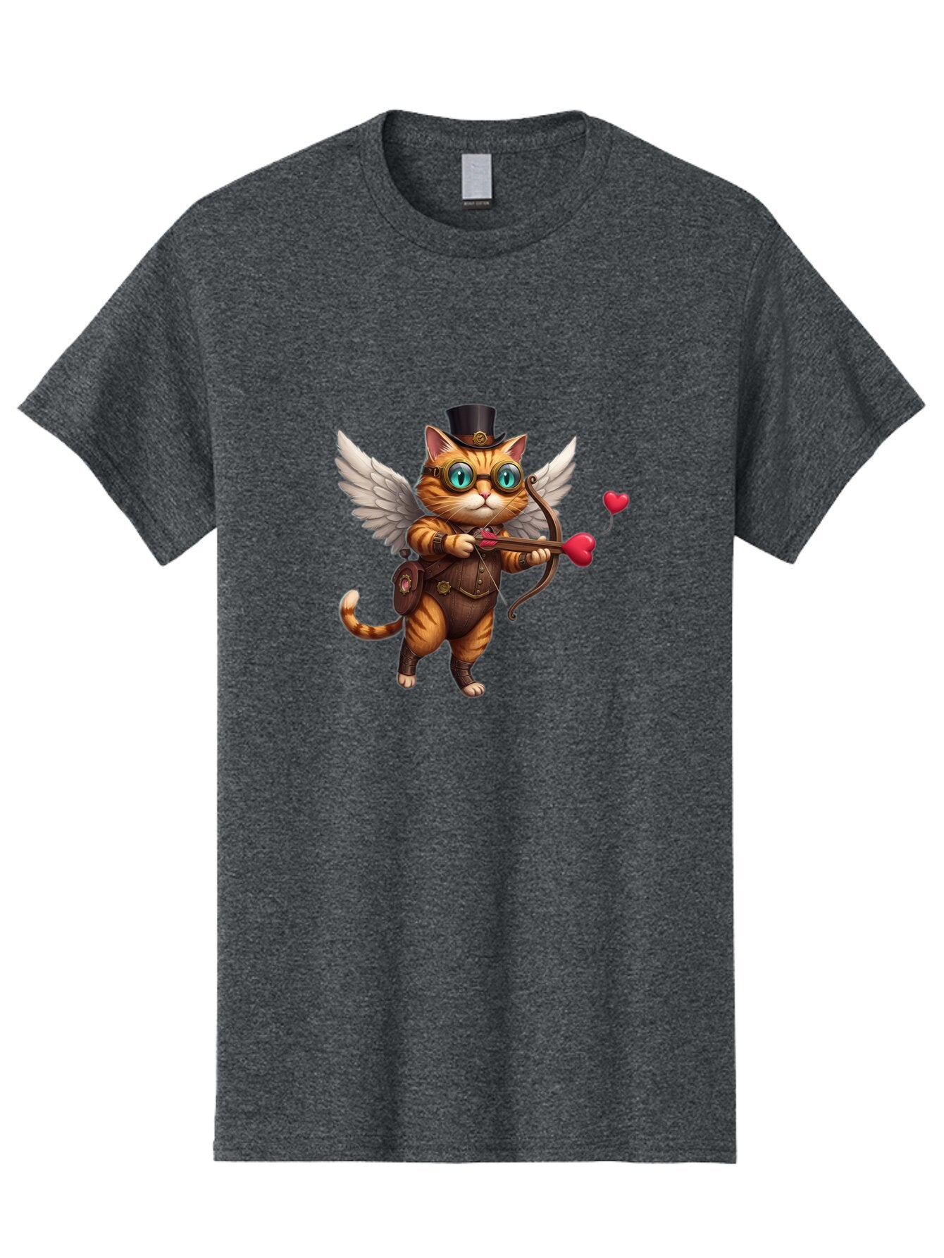 Cupid-Cat-2 Men'S Graphic Tee, 100% Cotton, Comfortable Casual Summer Wear, Machine Washable, Vintage Camera, Old Camera, Antique Camera, Black Camera, Classic Photography, Photography Equipment, Nostalgic Device, Film Camera, Camera Art Bap325 11