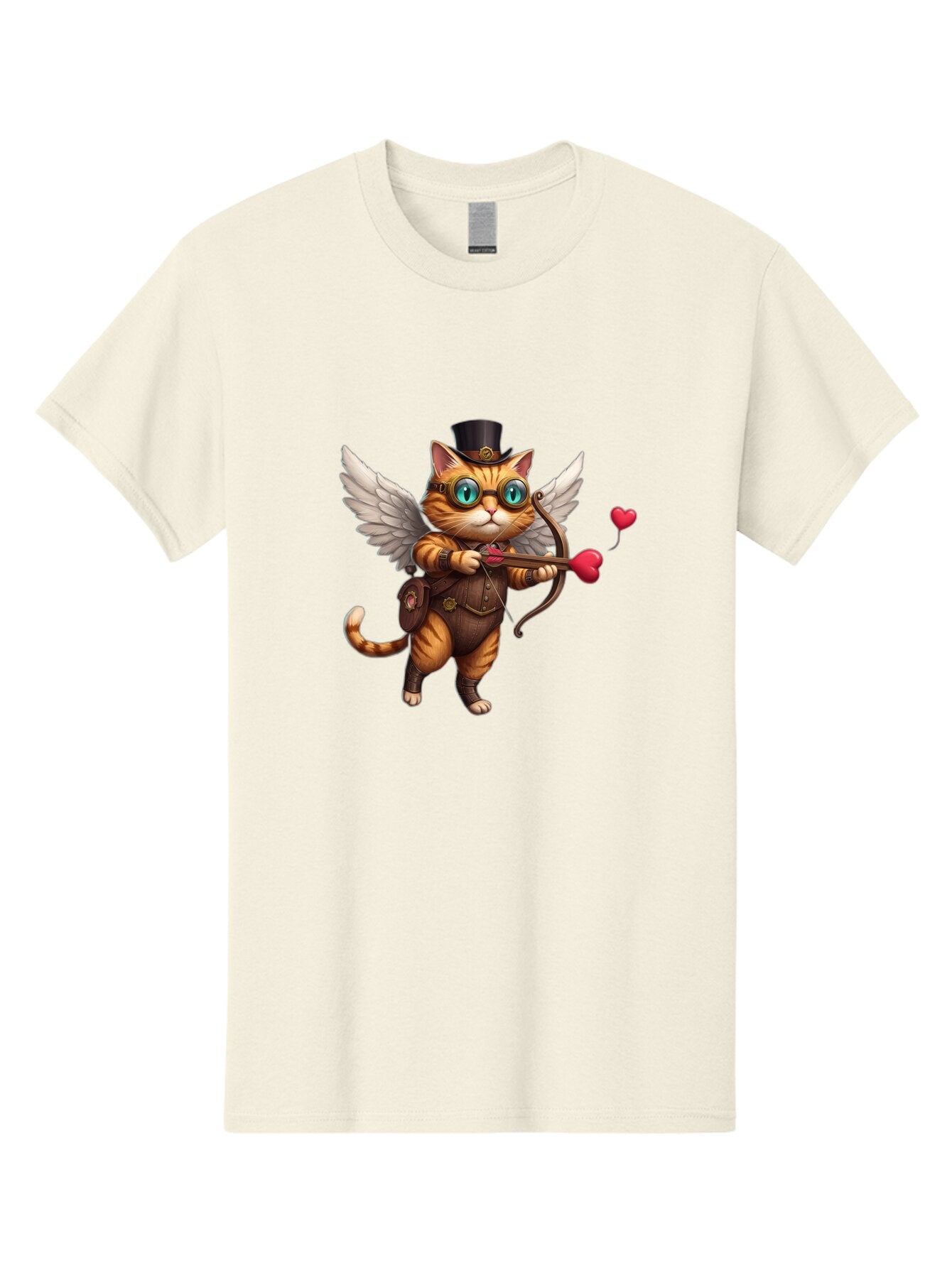 Cupid-Cat-2 Men'S Graphic Tee, 100% Cotton, Comfortable Casual Summer Wear, Machine Washable, Vintage Camera, Old Camera, Antique Camera, Black Camera, Classic Photography, Photography Equipment, Nostalgic Device, Film Camera, Camera Art Bap325 10