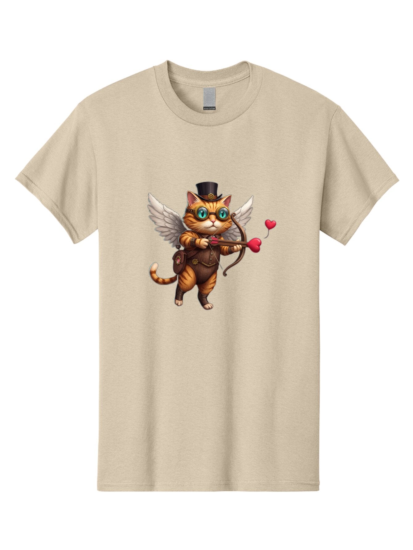 Cupid-Cat-2 Men'S Graphic Tee, 100% Cotton, Comfortable Casual Summer Wear, Machine Washable, Vintage Camera, Old Camera, Antique Camera, Black Camera, Classic Photography, Photography Equipment, Nostalgic Device, Film Camera, Camera Art Bap325 12