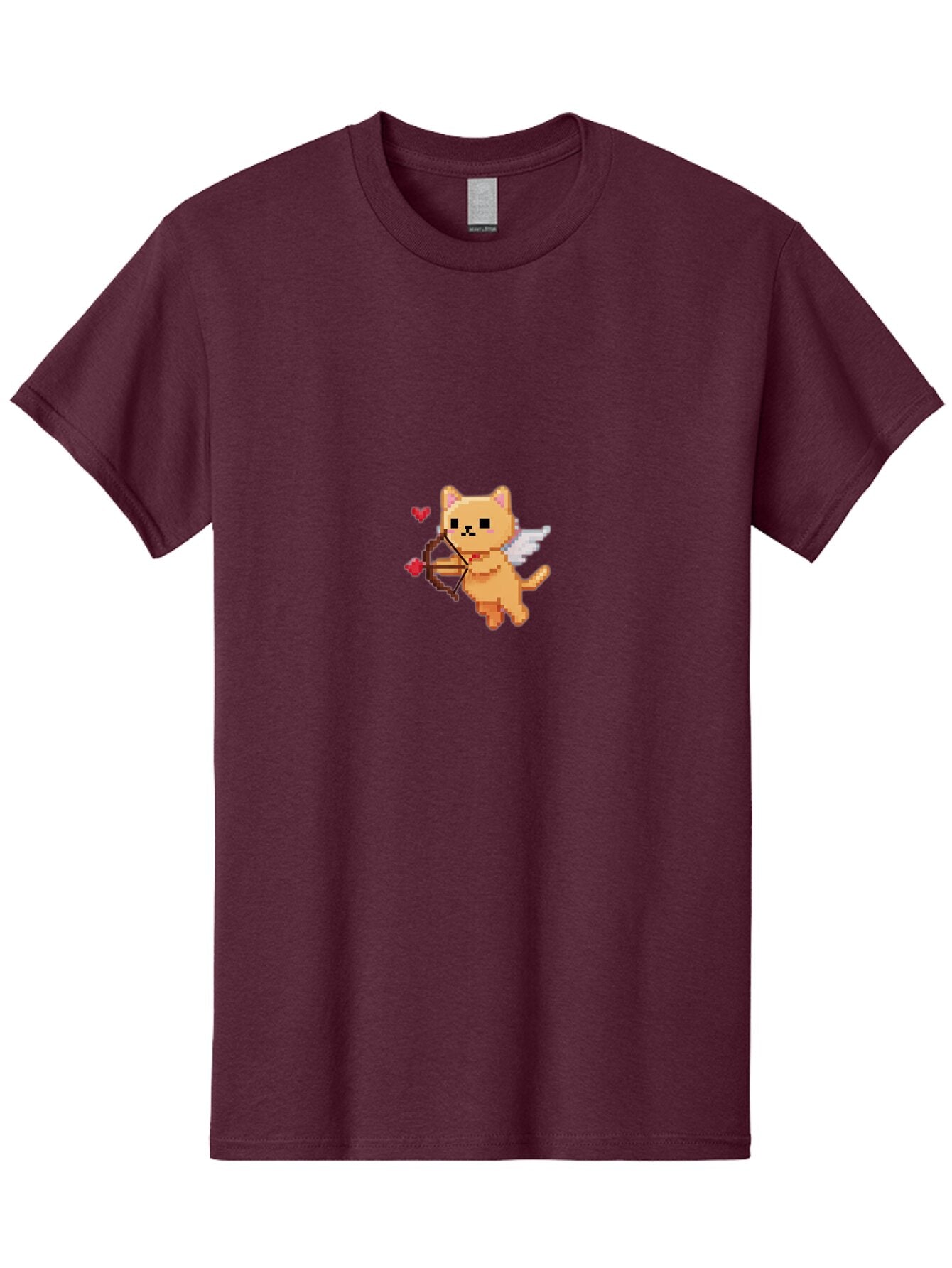 Cupid-Cat-4 Men'S Graphic Tee, 100% Cotton, Comfortable Casual Summer Wear, Machine Washable, Vintage Camera, Old Camera, Antique Camera, Black Camera, Classic Photography, Photography Equipment, Nostalgic Device, Film Camera, Camera Art Bap327 9