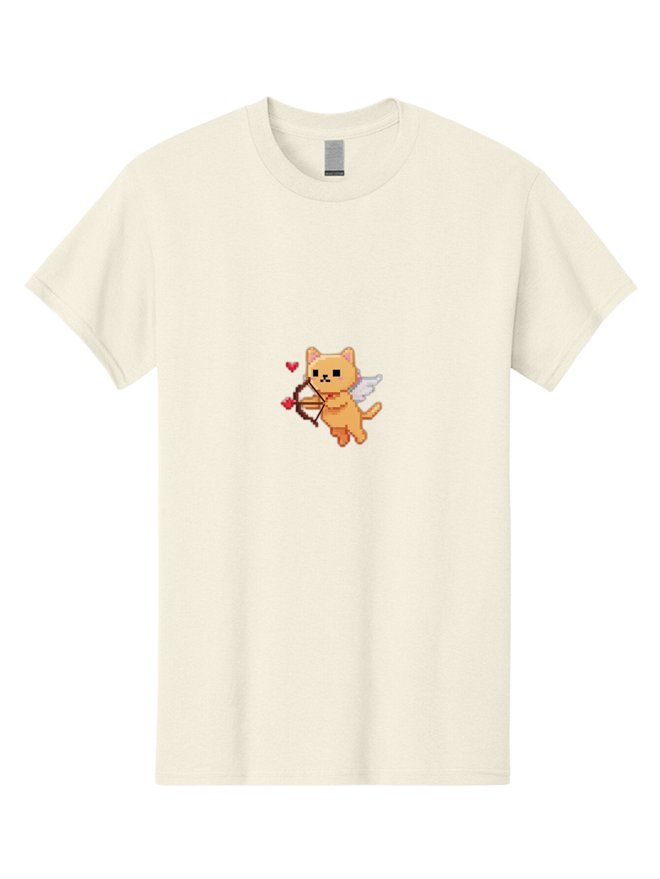 Cupid-Cat-4 Men'S Graphic Tee, 100% Cotton, Comfortable Casual Summer Wear, Machine Washable, Vintage Camera, Old Camera, Antique Camera, Black Camera, Classic Photography, Photography Equipment, Nostalgic Device, Film Camera, Camera Art Bap327 4