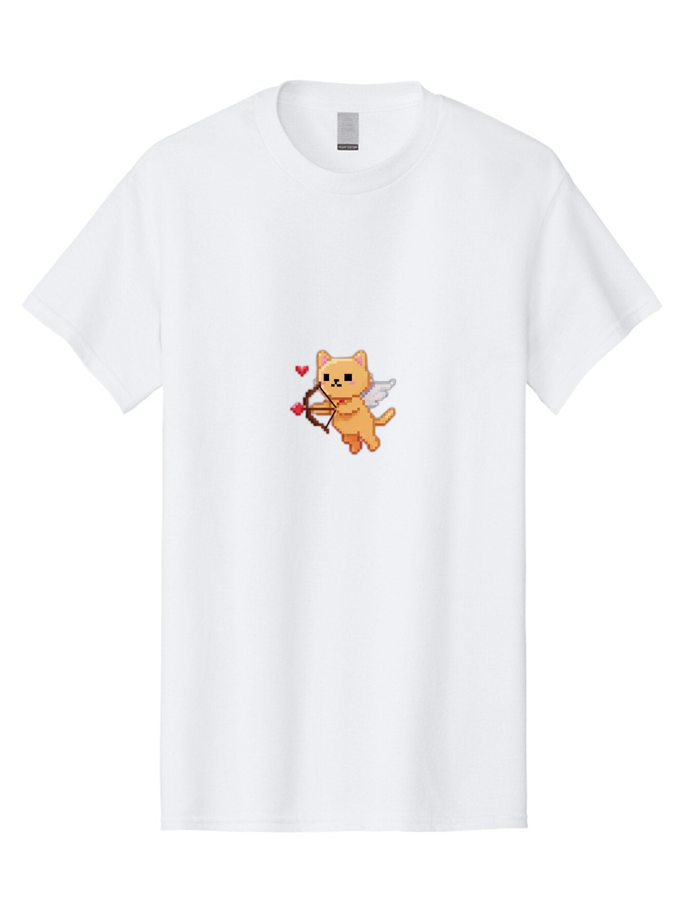 Cupid-Cat-4 Men'S Graphic Tee, 100% Cotton, Comfortable Casual Summer Wear, Machine Washable, Vintage Camera, Old Camera, Antique Camera, Black Camera, Classic Photography, Photography Equipment, Nostalgic Device, Film Camera, Camera Art Bap327