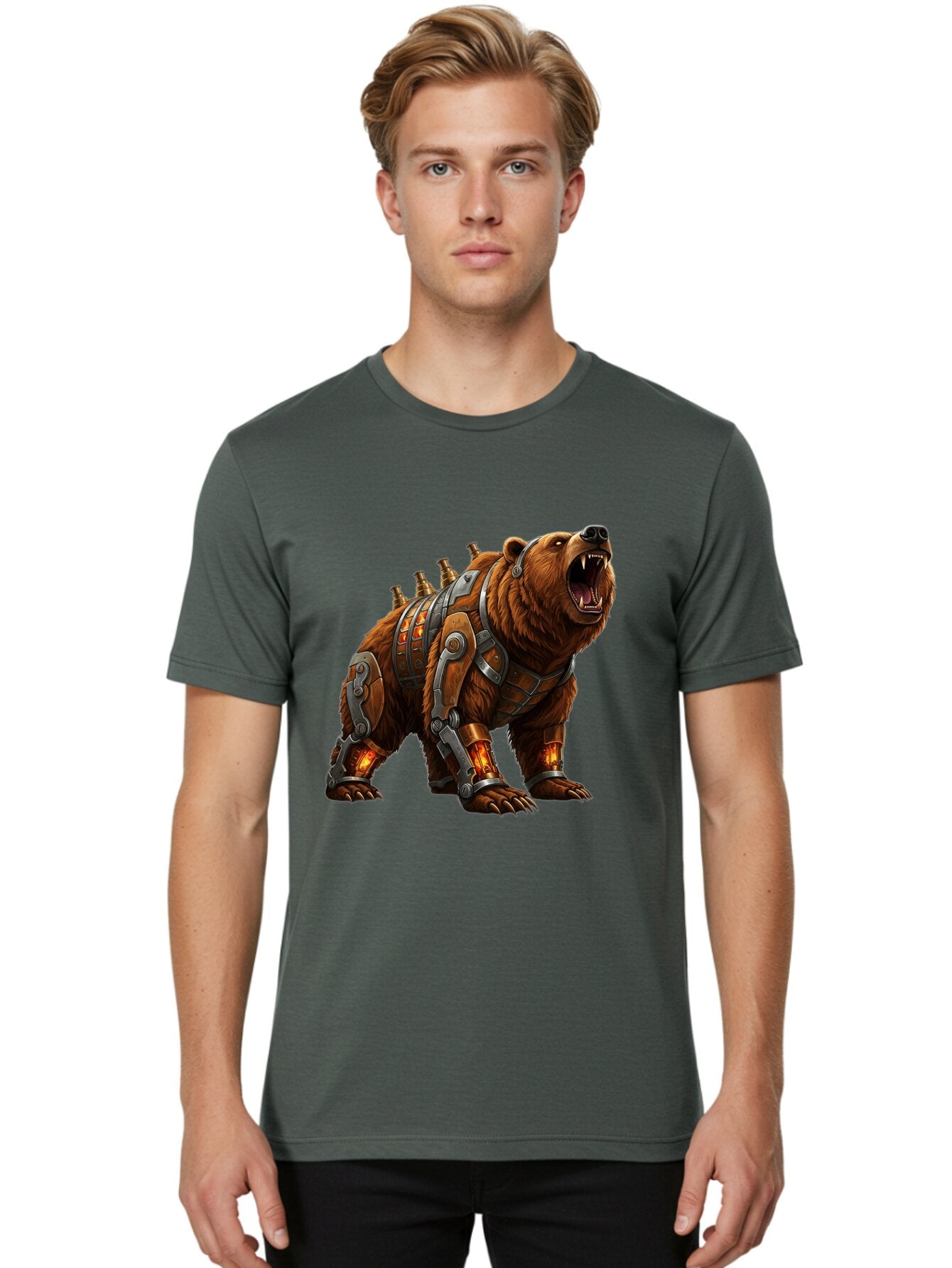 Cybernetic-Bear Men'S Graphic Tee, 100% Cotton, Comfortable Casual Summer Wear, Machine Washable, Vintage Camera, Old Camera, Antique Camera, Black Camera, Classic Photography, Photography Equipment, Nostalgic Device, Film Camera, Camera Art Bap340 19