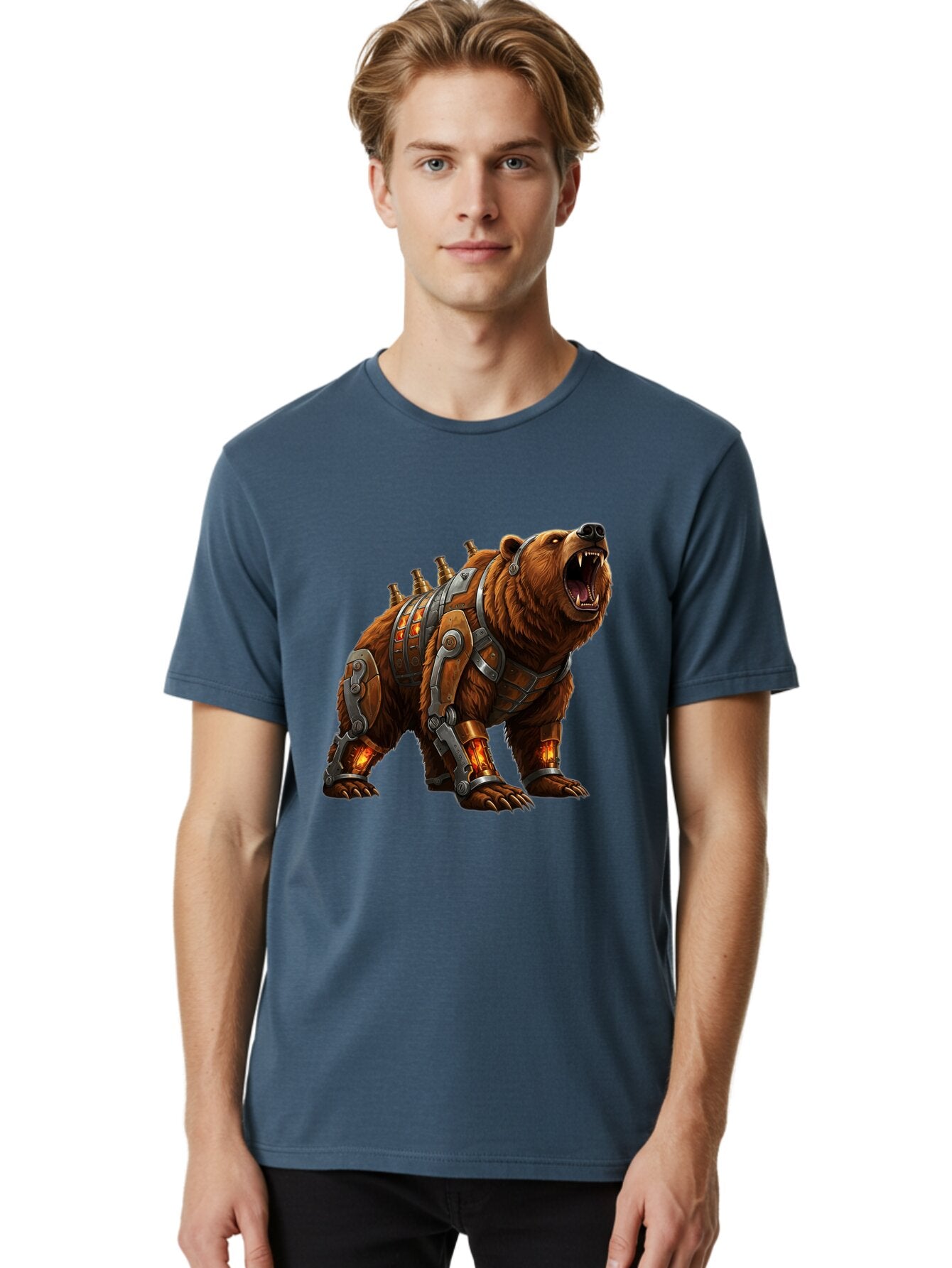 Cybernetic-Bear Men'S Graphic Tee, 100% Cotton, Comfortable Casual Summer Wear, Machine Washable, Vintage Camera, Old Camera, Antique Camera, Black Camera, Classic Photography, Photography Equipment, Nostalgic Device, Film Camera, Camera Art Bap340 22