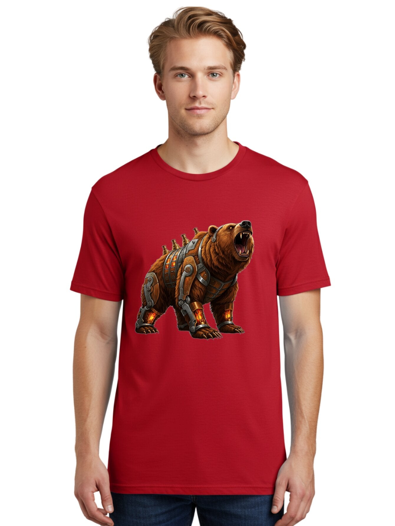Cybernetic-Bear Men'S Graphic Tee, 100% Cotton, Comfortable Casual Summer Wear, Machine Washable, Vintage Camera, Old Camera, Antique Camera, Black Camera, Classic Photography, Photography Equipment, Nostalgic Device, Film Camera, Camera Art Bap340 30