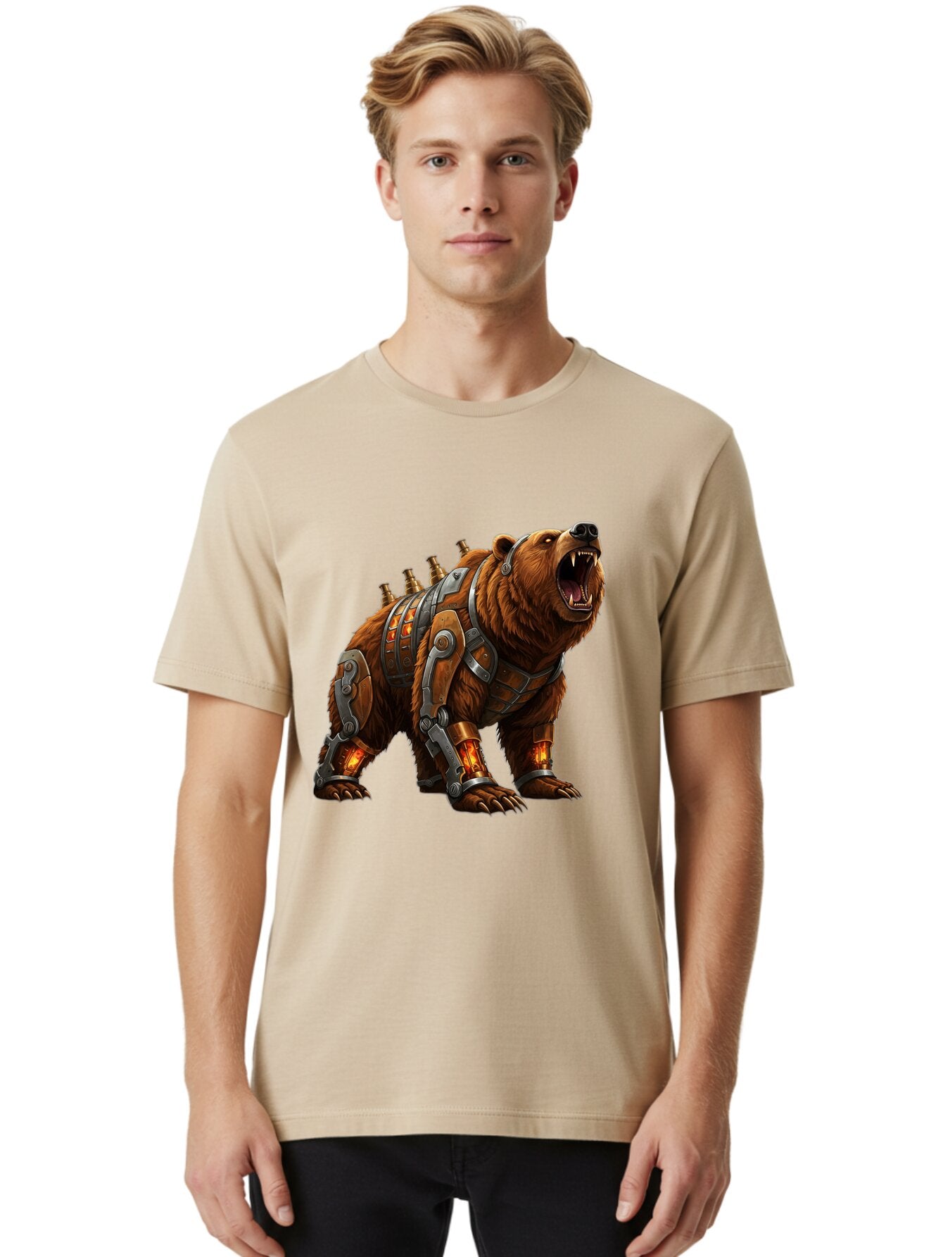 Cybernetic-Bear Men'S Graphic Tee, 100% Cotton, Comfortable Casual Summer Wear, Machine Washable, Vintage Camera, Old Camera, Antique Camera, Black Camera, Classic Photography, Photography Equipment, Nostalgic Device, Film Camera, Camera Art Bap340 26