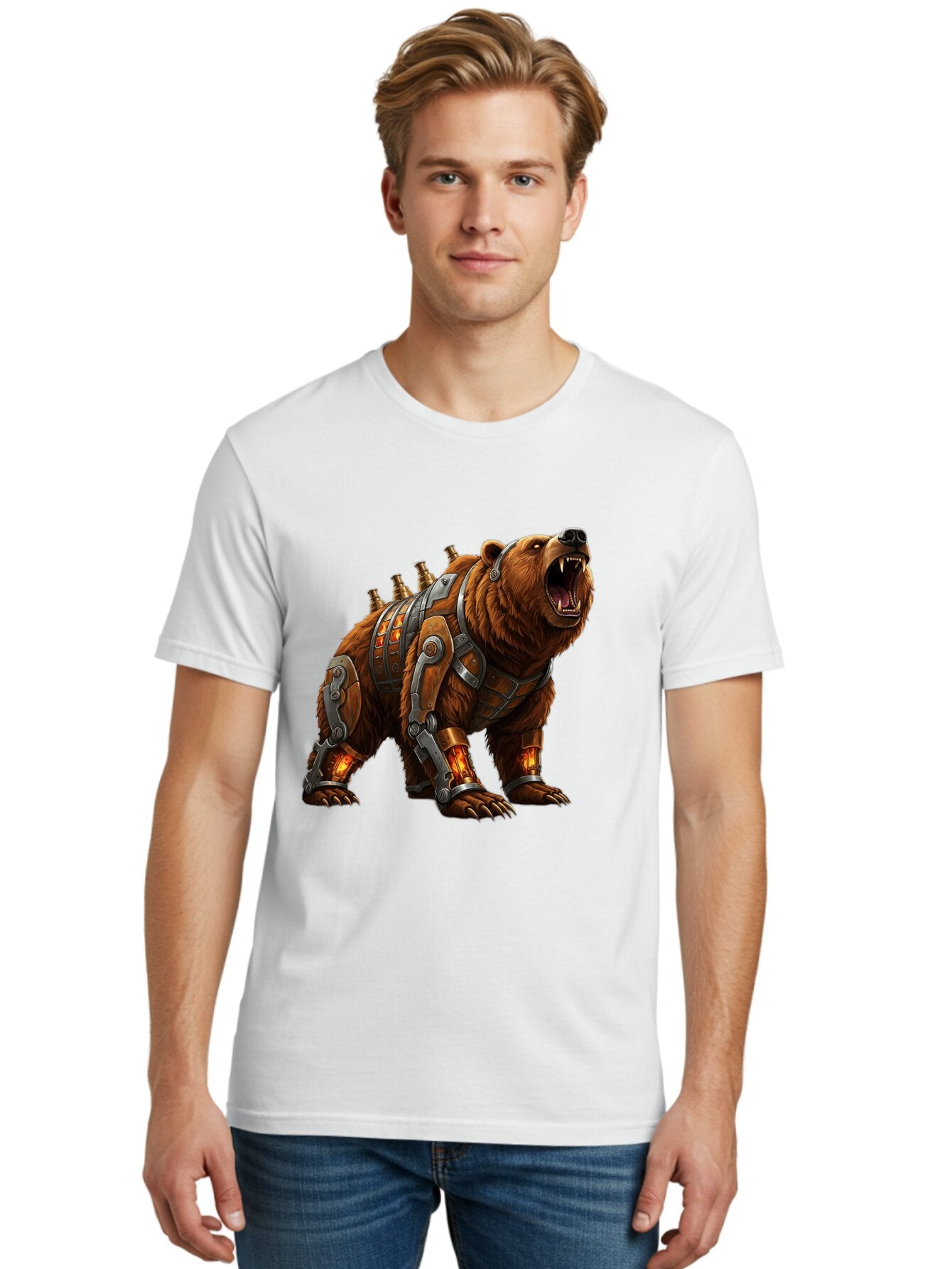 Cybernetic-Bear Men'S Graphic Tee, 100% Cotton, Comfortable Casual Summer Wear, Machine Washable, Vintage Camera, Old Camera, Antique Camera, Black Camera, Classic Photography, Photography Equipment, Nostalgic Device, Film Camera, Camera Art Bap340 21