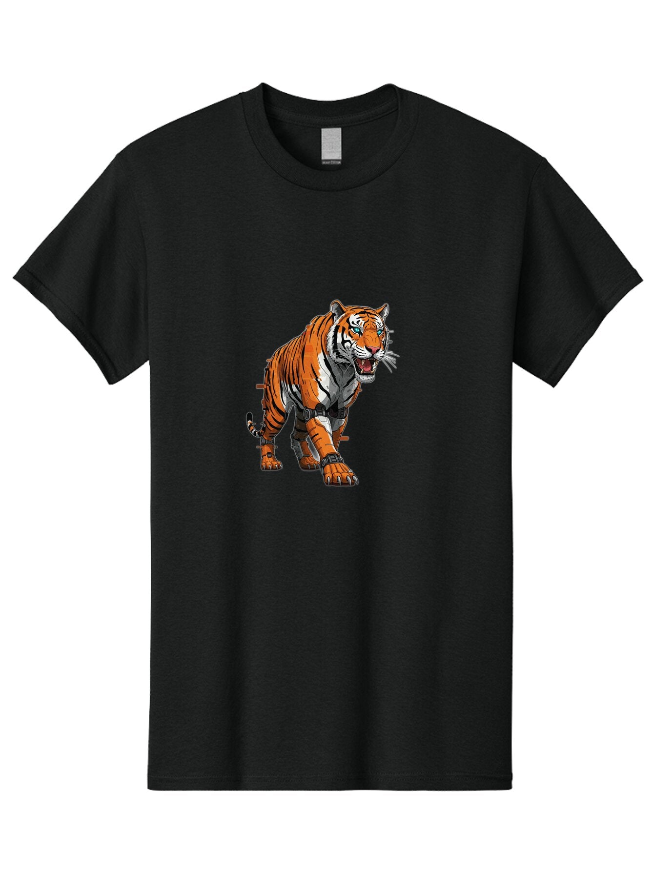 Cyborg-Tiger-1 Men'S Graphic Tee, 100% Cotton, Comfortable Casual Summer Wear, Machine Washable, Vintage Camera, Old Camera, Antique Camera, Black Camera, Classic Photography, Photography Equipment, Nostalgic Device, Film Camera, Camera Art Bap344 11