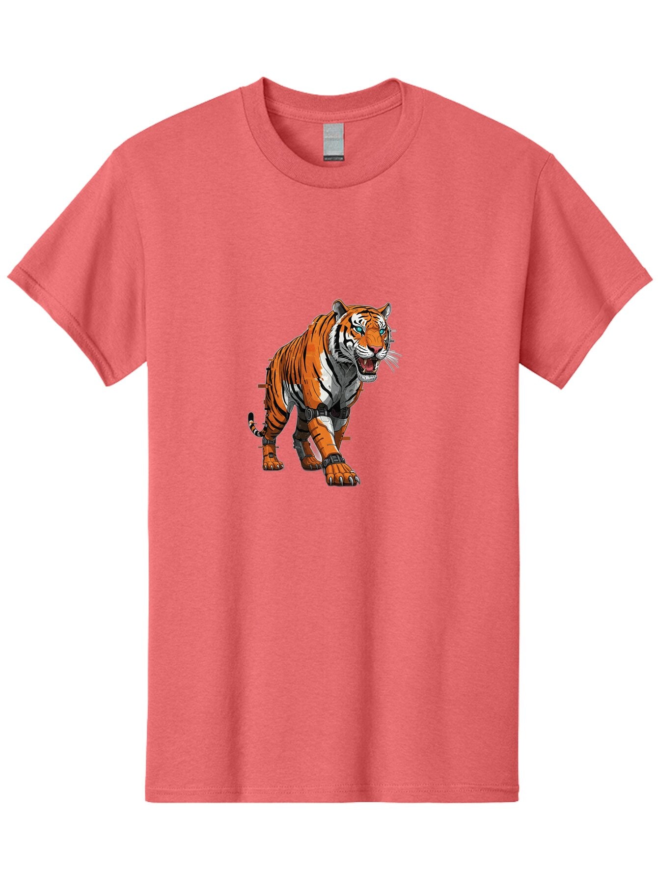 Cyborg-Tiger-1 Men'S Graphic Tee, 100% Cotton, Comfortable Casual Summer Wear, Machine Washable, Vintage Camera, Old Camera, Antique Camera, Black Camera, Classic Photography, Photography Equipment, Nostalgic Device, Film Camera, Camera Art Bap344 7