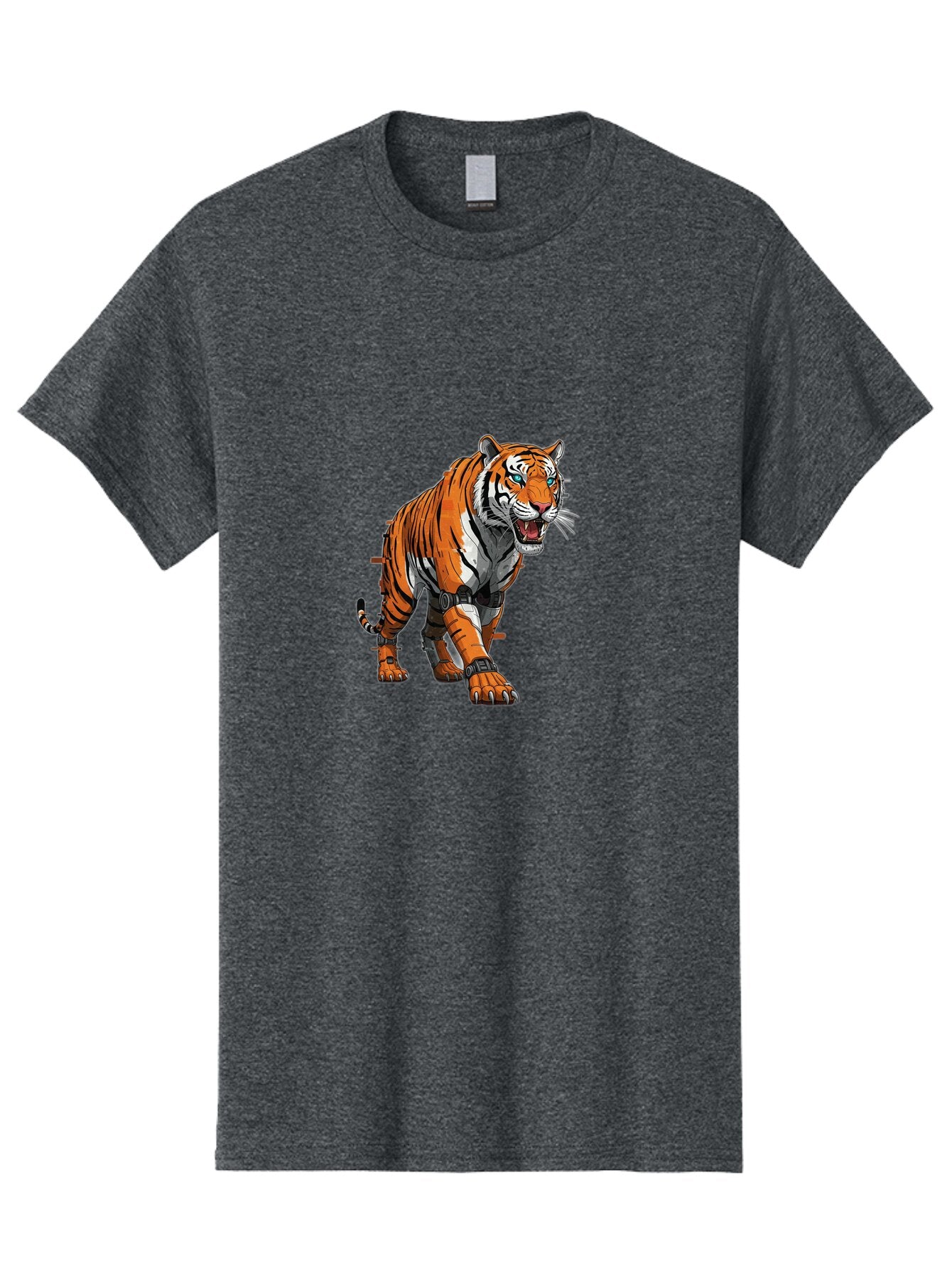 Cyborg-Tiger-1 Men'S Graphic Tee, 100% Cotton, Comfortable Casual Summer Wear, Machine Washable, Vintage Camera, Old Camera, Antique Camera, Black Camera, Classic Photography, Photography Equipment, Nostalgic Device, Film Camera, Camera Art Bap344 13