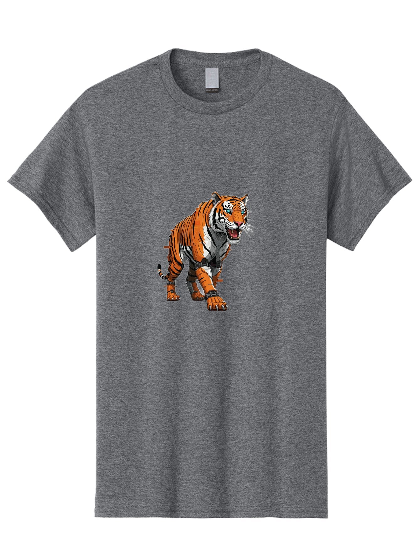 Cyborg-Tiger-1 Men'S Graphic Tee, 100% Cotton, Comfortable Casual Summer Wear, Machine Washable, Vintage Camera, Old Camera, Antique Camera, Black Camera, Classic Photography, Photography Equipment, Nostalgic Device, Film Camera, Camera Art Bap344 5