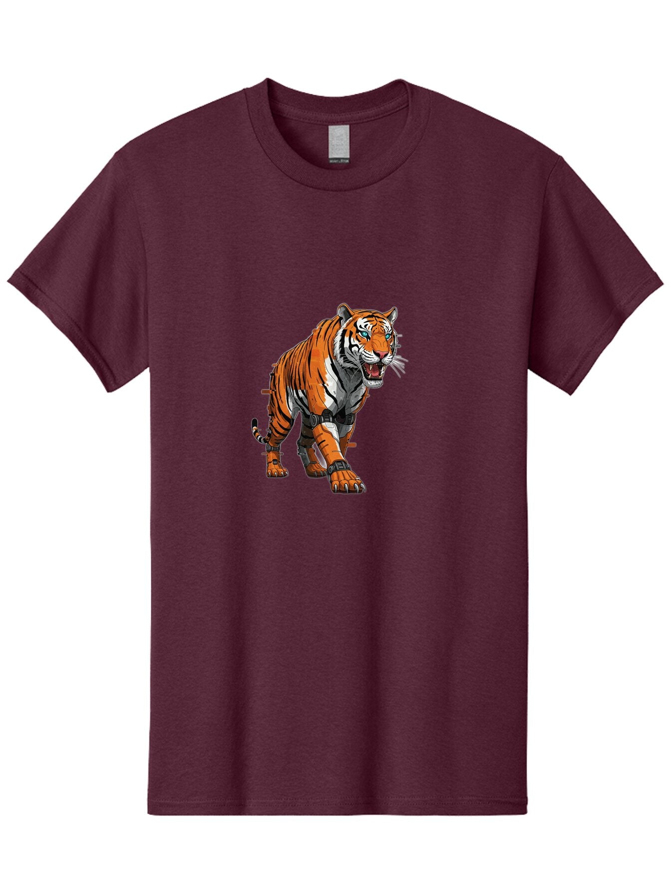 Cyborg-Tiger-1 Men'S Graphic Tee, 100% Cotton, Comfortable Casual Summer Wear, Machine Washable, Vintage Camera, Old Camera, Antique Camera, Black Camera, Classic Photography, Photography Equipment, Nostalgic Device, Film Camera, Camera Art Bap344 6