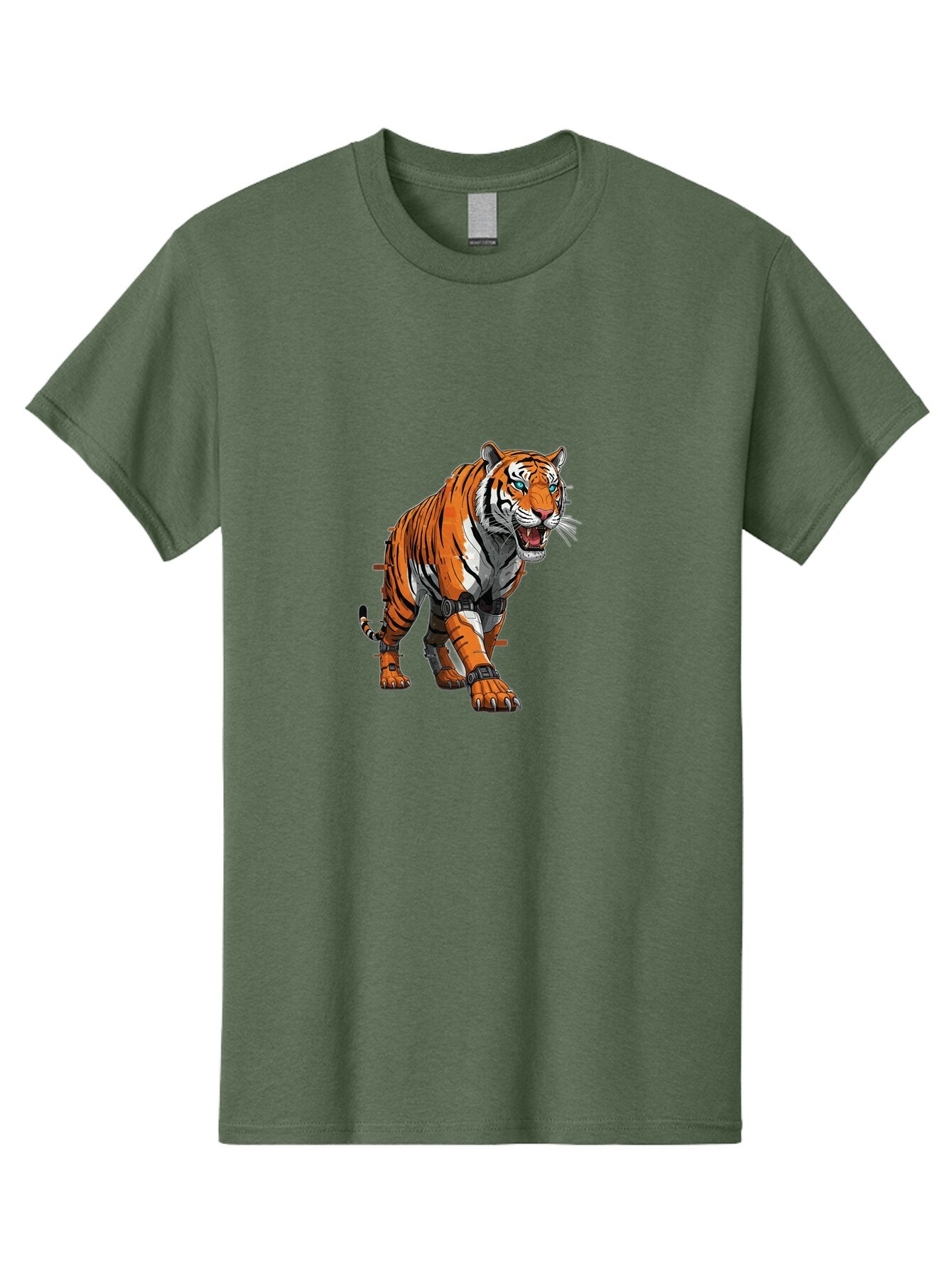 Cyborg-Tiger-1 Men'S Graphic Tee, 100% Cotton, Comfortable Casual Summer Wear, Machine Washable, Vintage Camera, Old Camera, Antique Camera, Black Camera, Classic Photography, Photography Equipment, Nostalgic Device, Film Camera, Camera Art Bap344 15