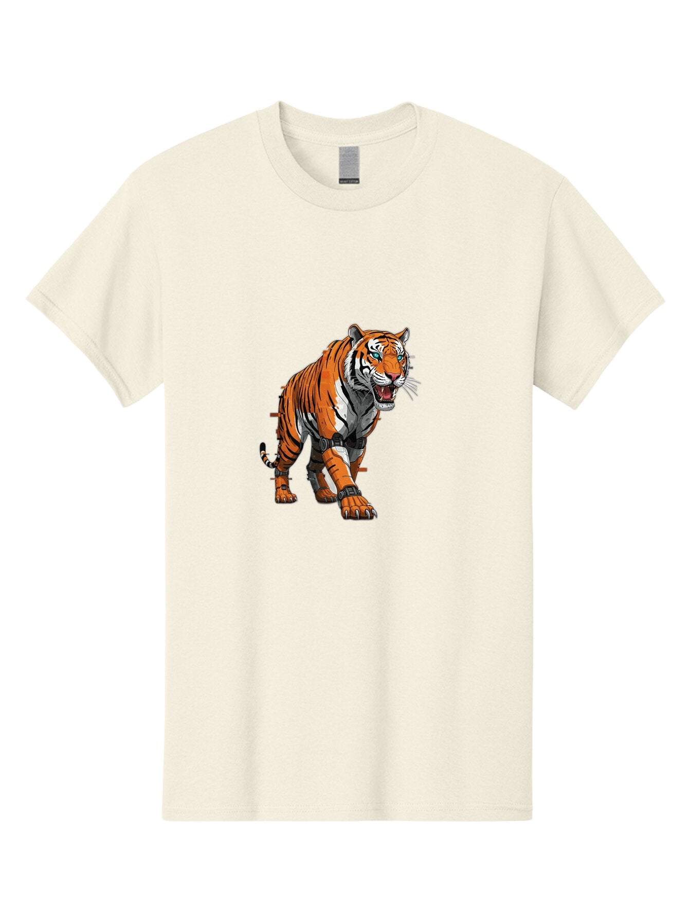 Cyborg-Tiger-1 Men'S Graphic Tee, 100% Cotton, Comfortable Casual Summer Wear, Machine Washable, Vintage Camera, Old Camera, Antique Camera, Black Camera, Classic Photography, Photography Equipment, Nostalgic Device, Film Camera, Camera Art Bap344 8