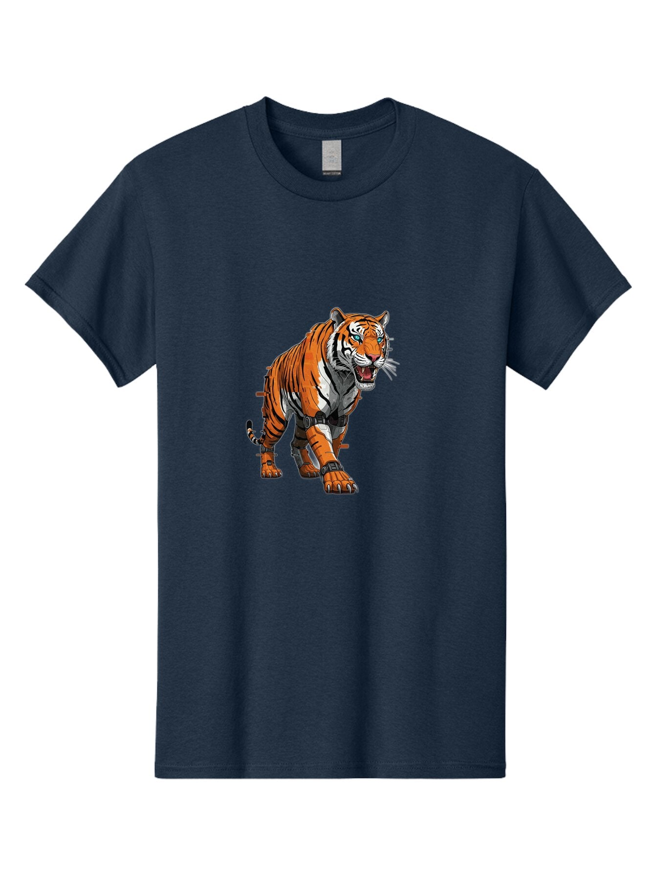 Cyborg-Tiger-1 Men'S Graphic Tee, 100% Cotton, Comfortable Casual Summer Wear, Machine Washable, Vintage Camera, Old Camera, Antique Camera, Black Camera, Classic Photography, Photography Equipment, Nostalgic Device, Film Camera, Camera Art Bap344 14