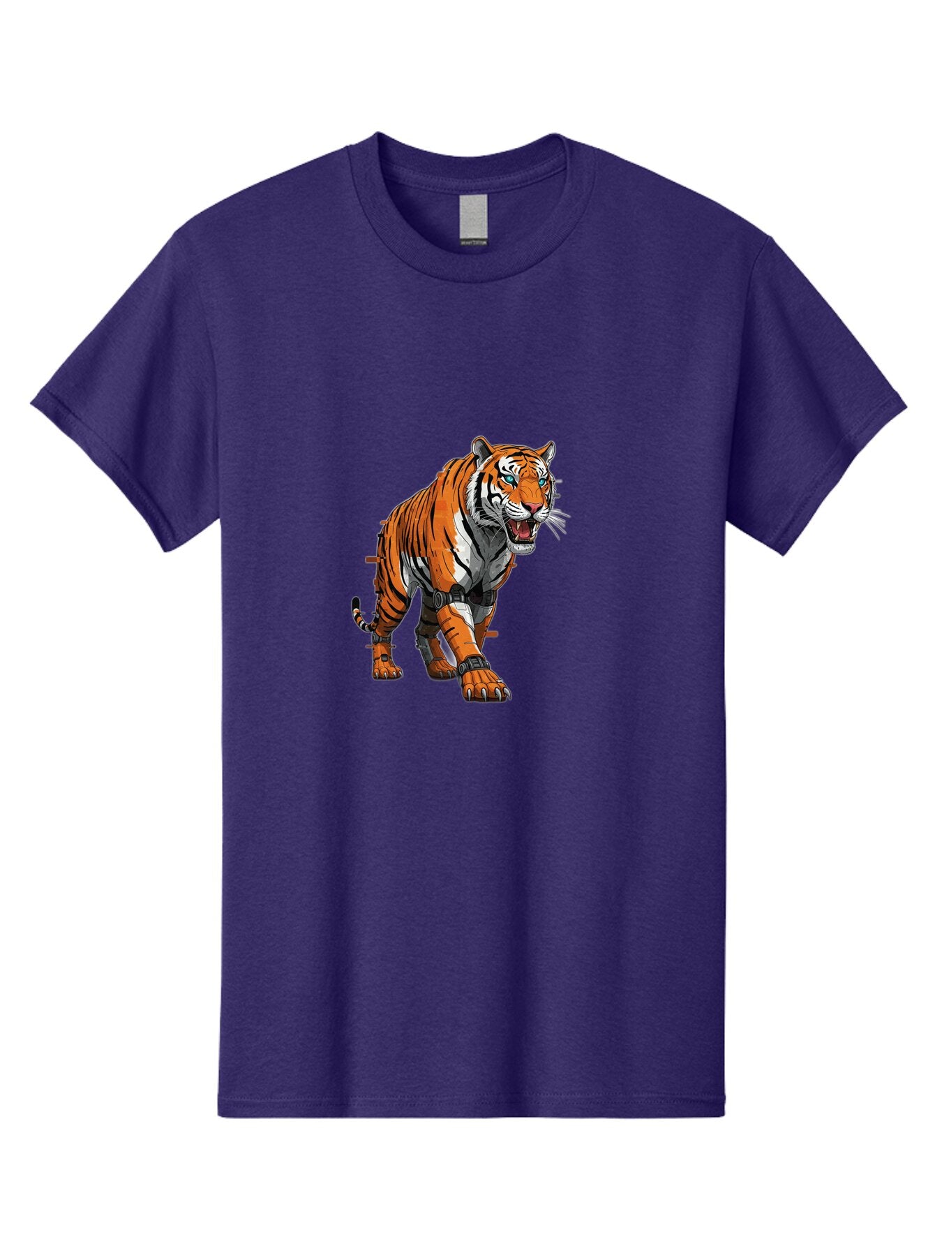 Cyborg-Tiger-1 Men'S Graphic Tee, 100% Cotton, Comfortable Casual Summer Wear, Machine Washable, Vintage Camera, Old Camera, Antique Camera, Black Camera, Classic Photography, Photography Equipment, Nostalgic Device, Film Camera, Camera Art Bap344 4