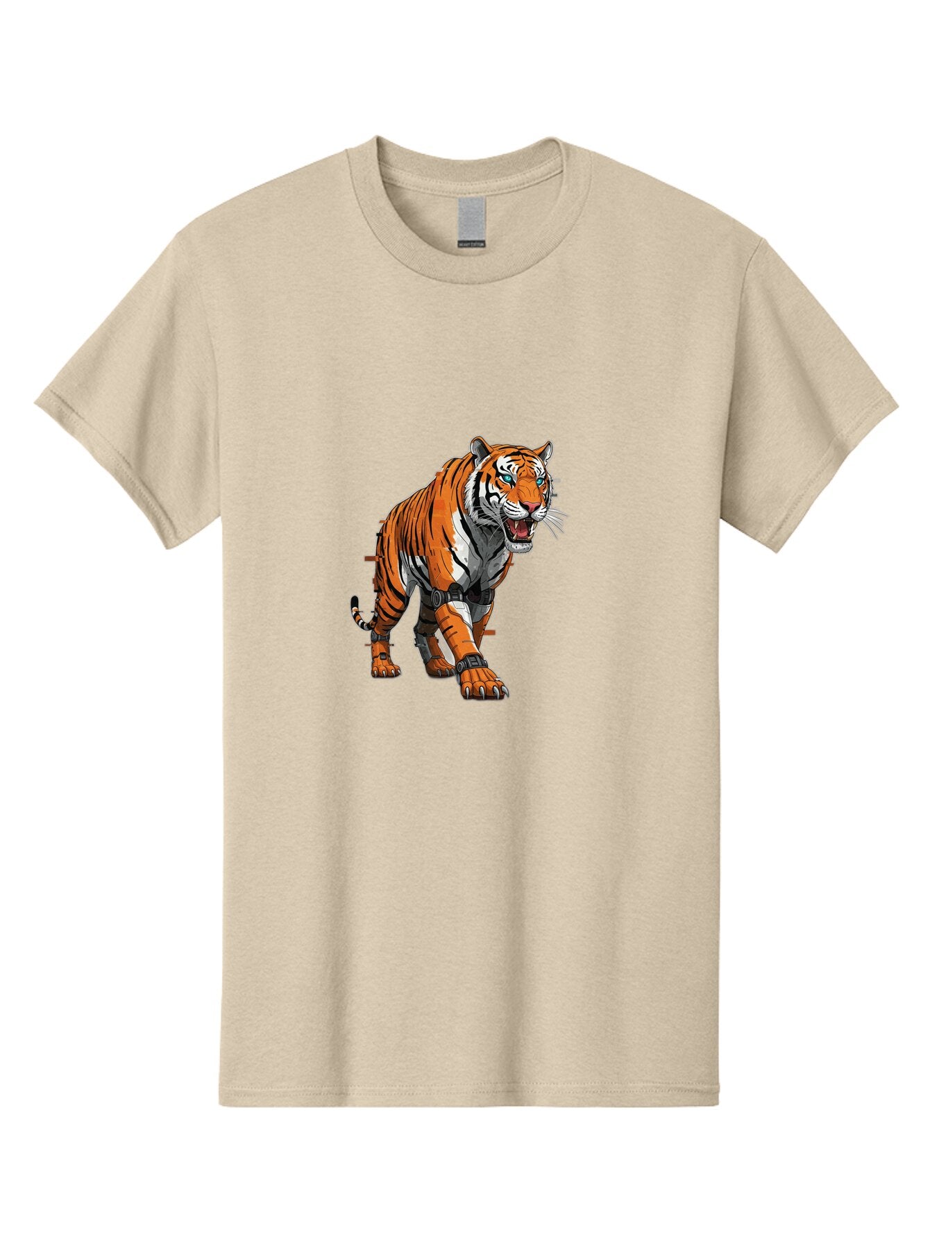 Cyborg-Tiger-1 Men'S Graphic Tee, 100% Cotton, Comfortable Casual Summer Wear, Machine Washable, Vintage Camera, Old Camera, Antique Camera, Black Camera, Classic Photography, Photography Equipment, Nostalgic Device, Film Camera, Camera Art Bap344 10