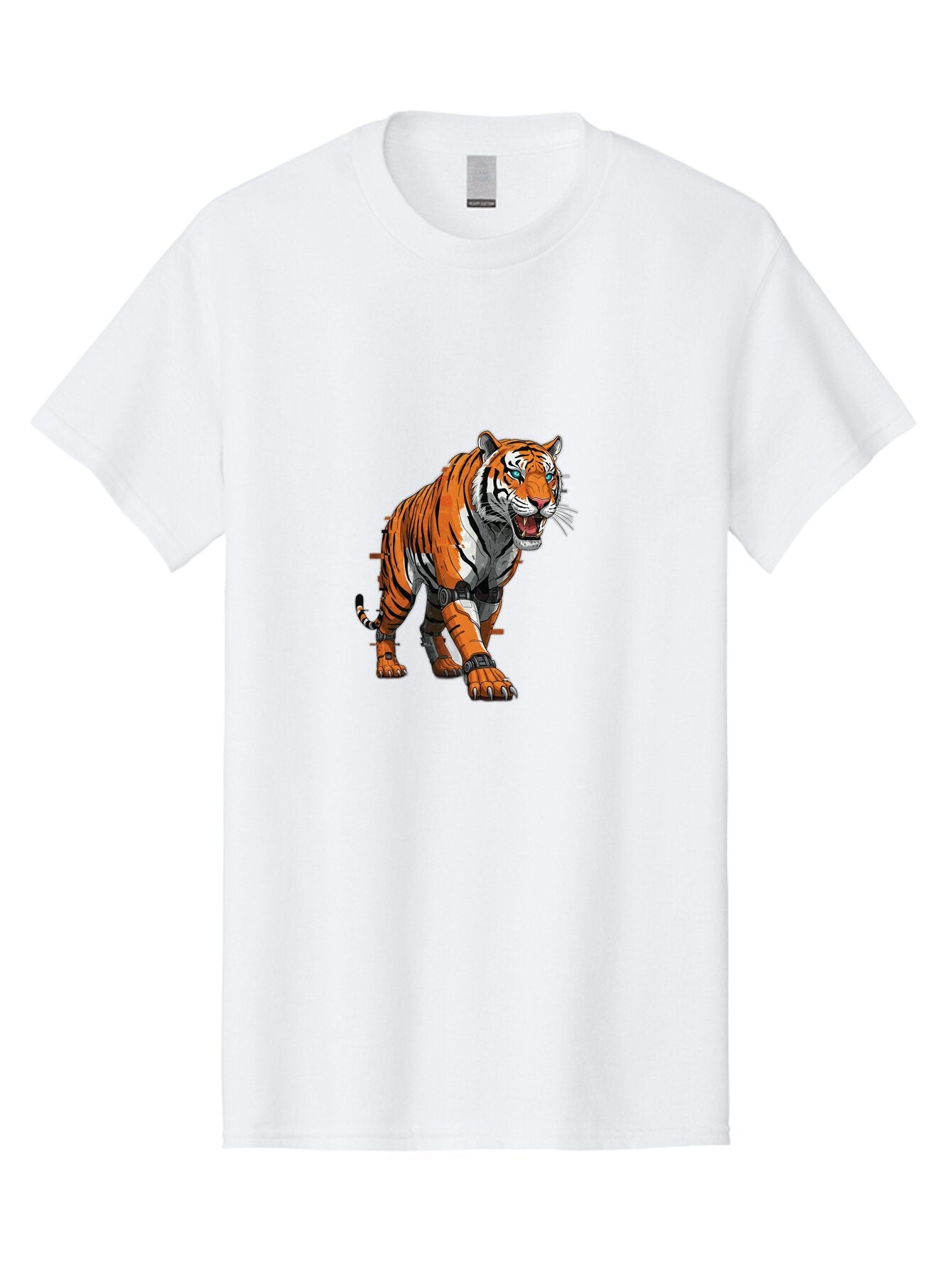 Cyborg-Tiger-1 Men'S Graphic Tee, 100% Cotton, Comfortable Casual Summer Wear, Machine Washable, Vintage Camera, Old Camera, Antique Camera, Black Camera, Classic Photography, Photography Equipment, Nostalgic Device, Film Camera, Camera Art Bap344 9