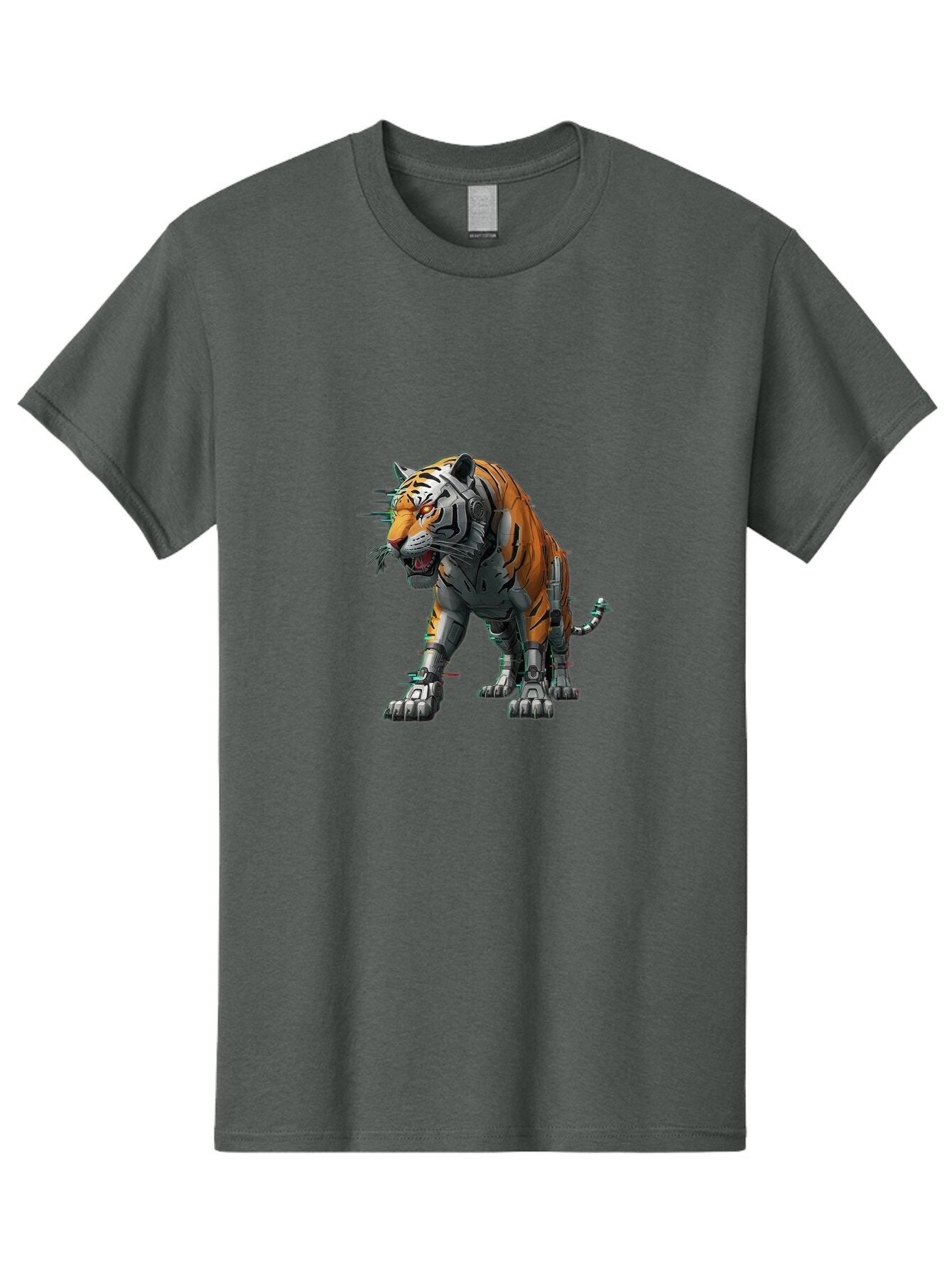 Cyborg-Tiger-2 Men'S Graphic Tee, 100% Cotton, Comfortable Casual Summer Wear, Machine Washable, Vintage Camera, Old Camera, Antique Camera, Black Camera, Classic Photography, Photography Equipment, Nostalgic Device, Film Camera, Camera Art Bap345 8