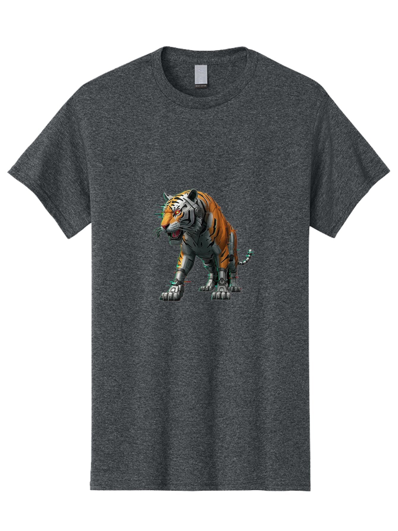 Cyborg-Tiger-2 Men'S Graphic Tee, 100% Cotton, Comfortable Casual Summer Wear, Machine Washable, Vintage Camera, Old Camera, Antique Camera, Black Camera, Classic Photography, Photography Equipment, Nostalgic Device, Film Camera, Camera Art Bap345 11
