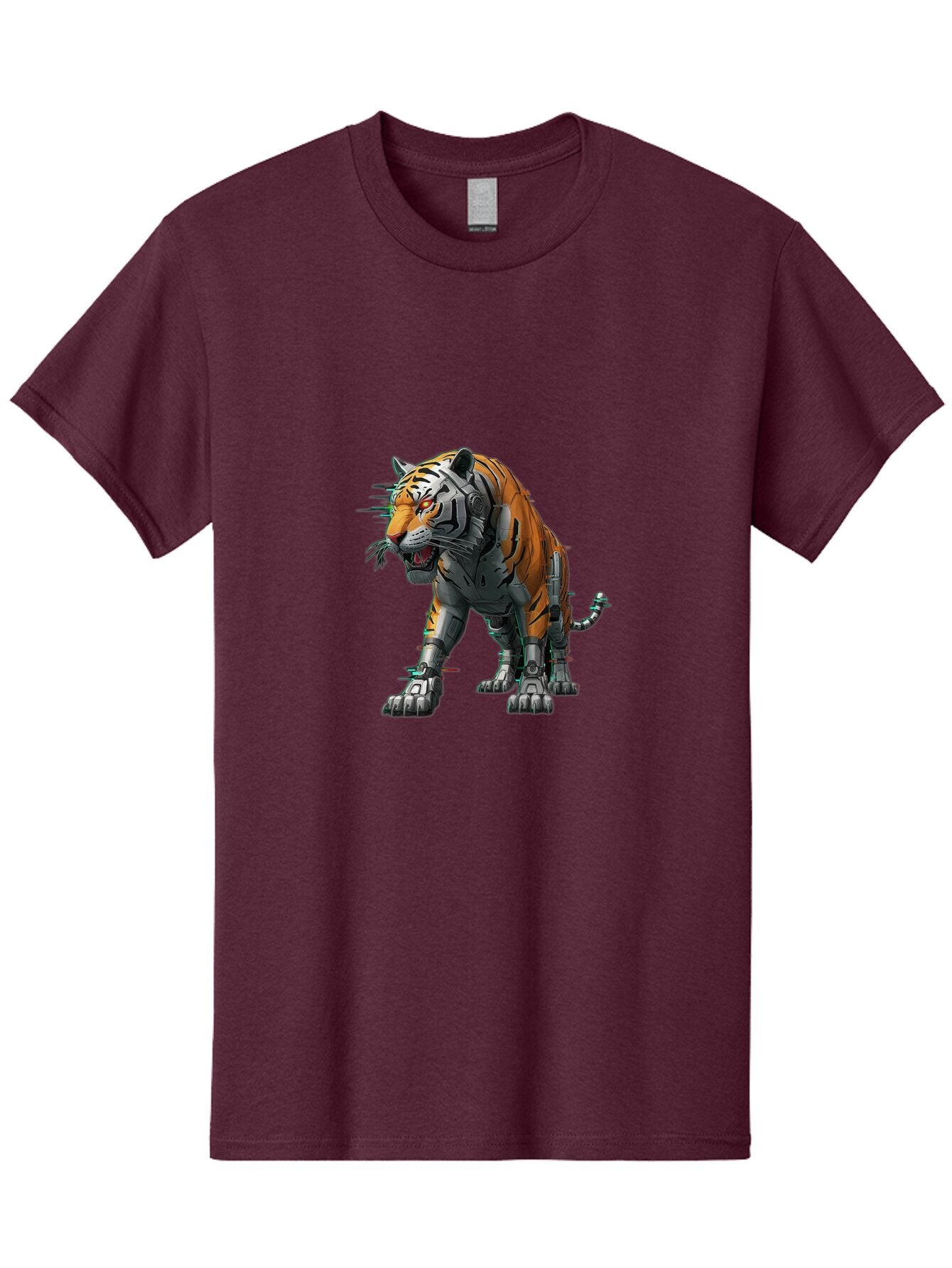 Cyborg-Tiger-2 Men'S Graphic Tee, 100% Cotton, Comfortable Casual Summer Wear, Machine Washable, Vintage Camera, Old Camera, Antique Camera, Black Camera, Classic Photography, Photography Equipment, Nostalgic Device, Film Camera, Camera Art Bap345 6