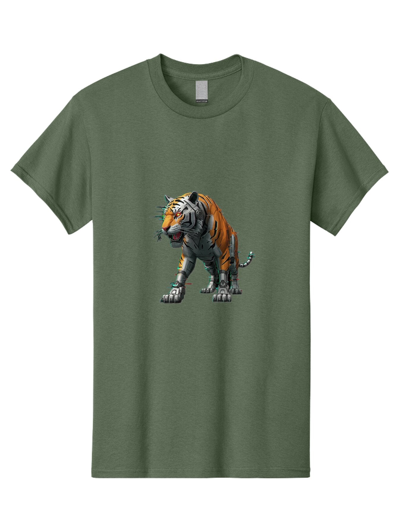 Cyborg-Tiger-2 Men'S Graphic Tee, 100% Cotton, Comfortable Casual Summer Wear, Machine Washable, Vintage Camera, Old Camera, Antique Camera, Black Camera, Classic Photography, Photography Equipment, Nostalgic Device, Film Camera, Camera Art Bap345 4
