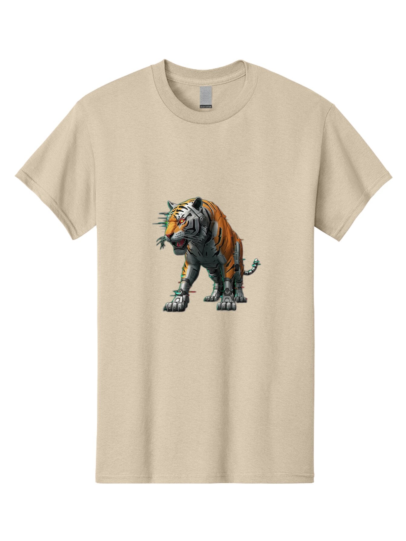 Cyborg-Tiger-2 Men'S Graphic Tee, 100% Cotton, Comfortable Casual Summer Wear, Machine Washable, Vintage Camera, Old Camera, Antique Camera, Black Camera, Classic Photography, Photography Equipment, Nostalgic Device, Film Camera, Camera Art Bap345 12