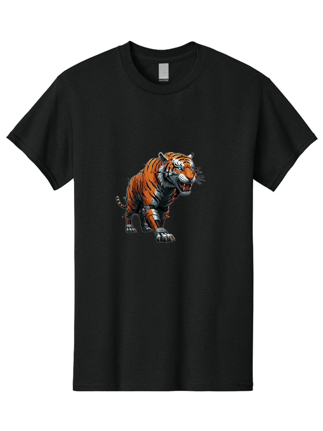 Cyborg-Tiger-3 Men'S Graphic Tee, 100% Cotton, Comfortable Casual Summer Wear, Machine Washable, Vintage Camera, Old Camera, Antique Camera, Black Camera, Classic Photography, Photography Equipment, Nostalgic Device, Film Camera, Camera Art Bap346 11