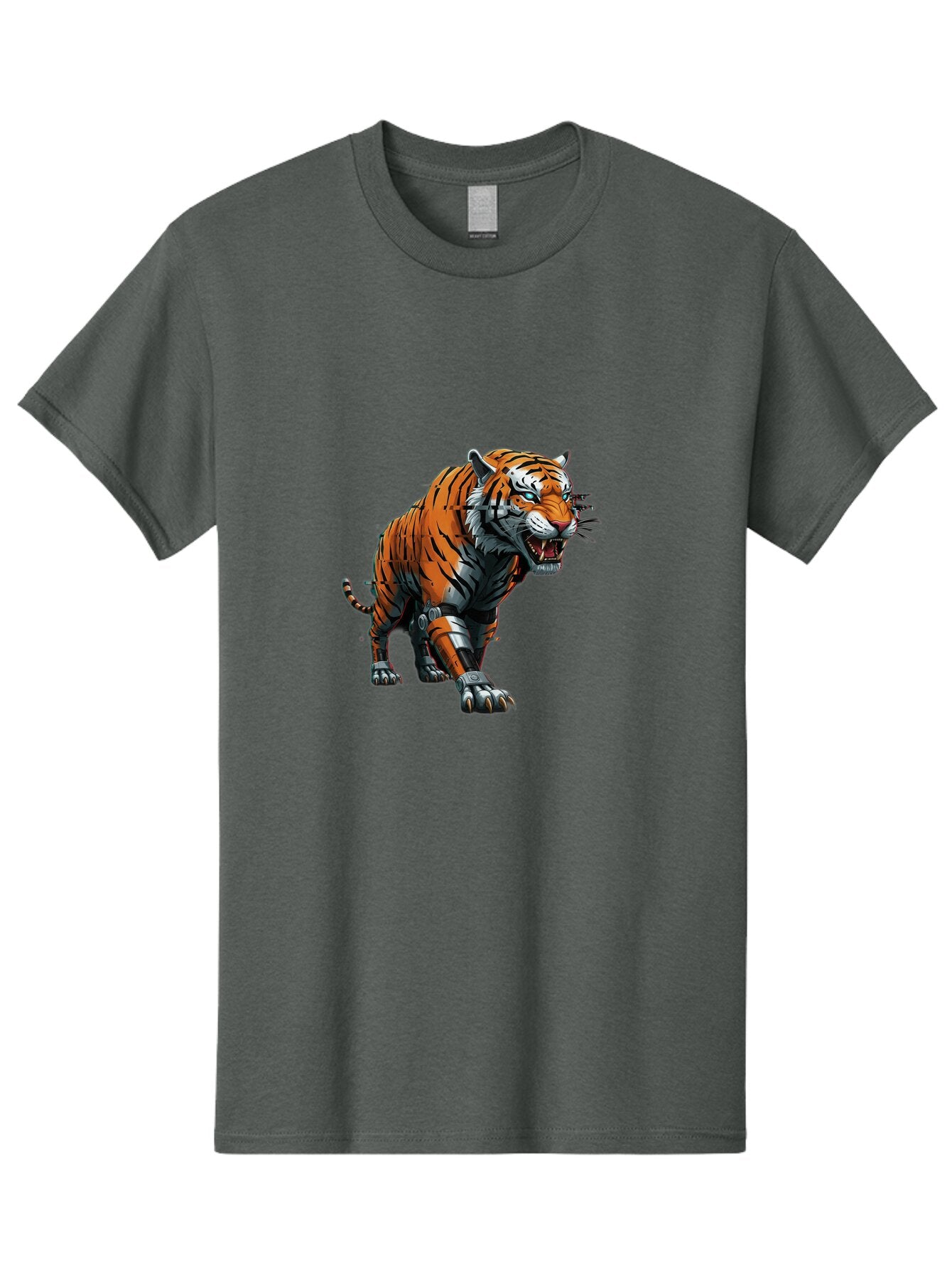 Cyborg-Tiger-3 Men'S Graphic Tee, 100% Cotton, Comfortable Casual Summer Wear, Machine Washable, Vintage Camera, Old Camera, Antique Camera, Black Camera, Classic Photography, Photography Equipment, Nostalgic Device, Film Camera, Camera Art Bap346 6
