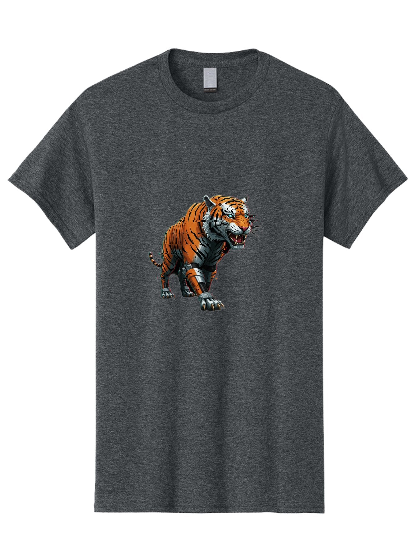 Cyborg-Tiger-3 Men'S Graphic Tee, 100% Cotton, Comfortable Casual Summer Wear, Machine Washable, Vintage Camera, Old Camera, Antique Camera, Black Camera, Classic Photography, Photography Equipment, Nostalgic Device, Film Camera, Camera Art Bap346 12