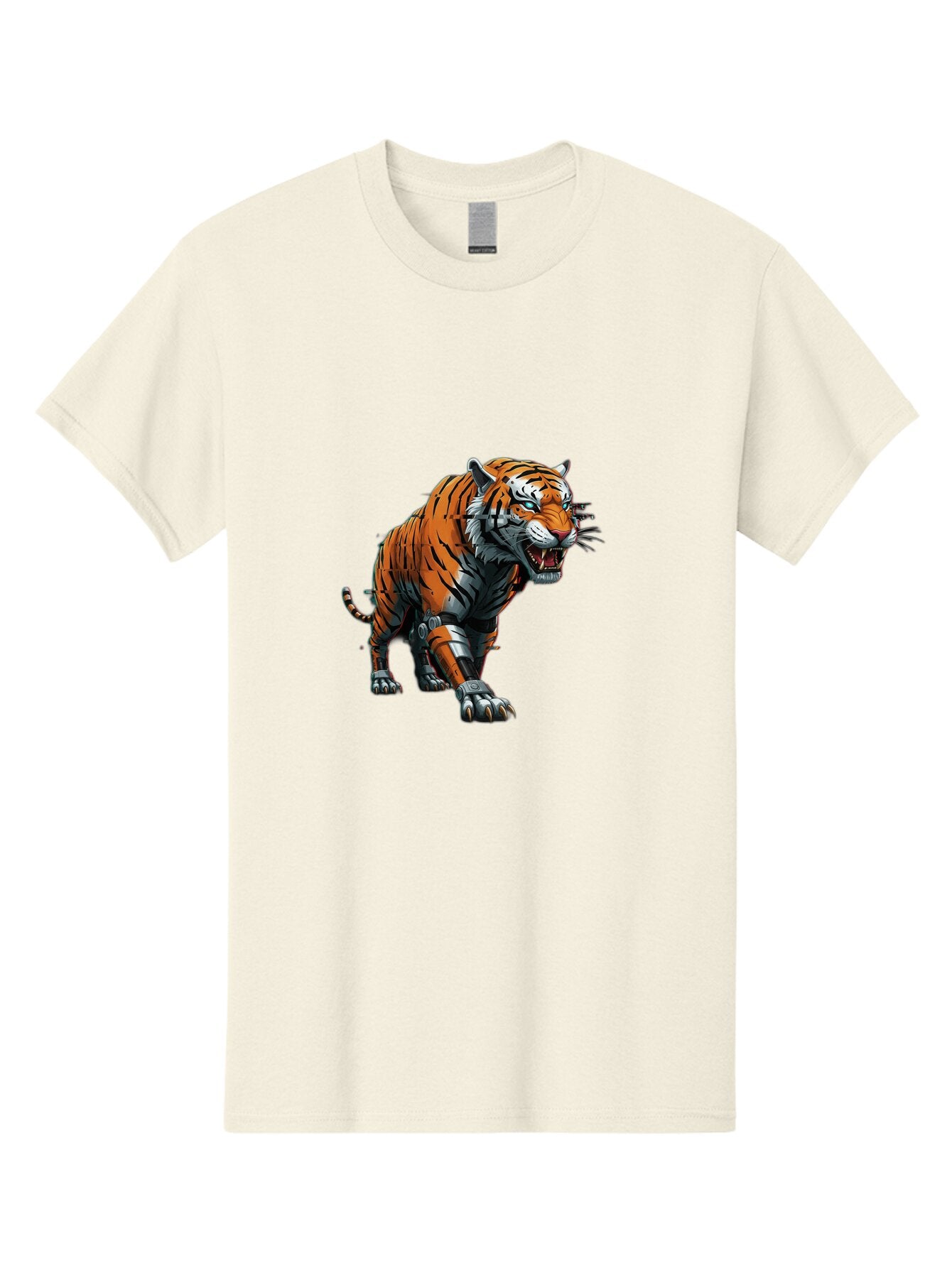 Cyborg-Tiger-3 Men'S Graphic Tee, 100% Cotton, Comfortable Casual Summer Wear, Machine Washable, Vintage Camera, Old Camera, Antique Camera, Black Camera, Classic Photography, Photography Equipment, Nostalgic Device, Film Camera, Camera Art Bap346 8