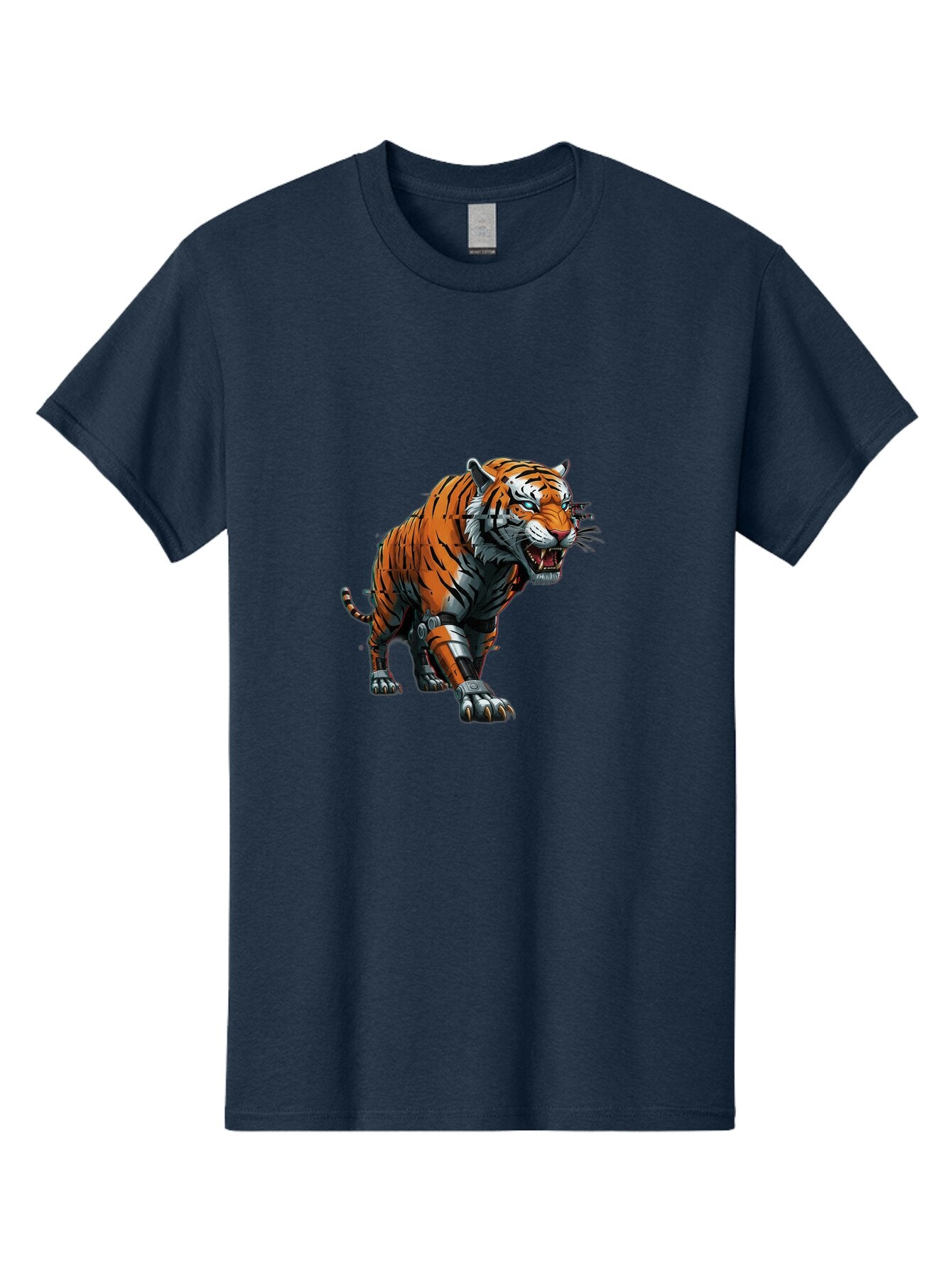 Cyborg-Tiger-3 Men'S Graphic Tee, 100% Cotton, Comfortable Casual Summer Wear, Machine Washable, Vintage Camera, Old Camera, Antique Camera, Black Camera, Classic Photography, Photography Equipment, Nostalgic Device, Film Camera, Camera Art Bap346 4