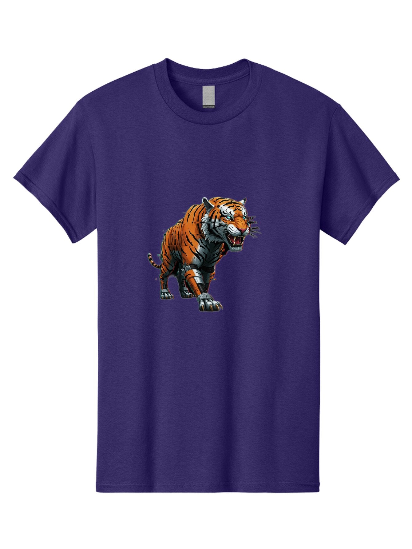 Cyborg-Tiger-3 Men'S Graphic Tee, 100% Cotton, Comfortable Casual Summer Wear, Machine Washable, Vintage Camera, Old Camera, Antique Camera, Black Camera, Classic Photography, Photography Equipment, Nostalgic Device, Film Camera, Camera Art Bap346 13